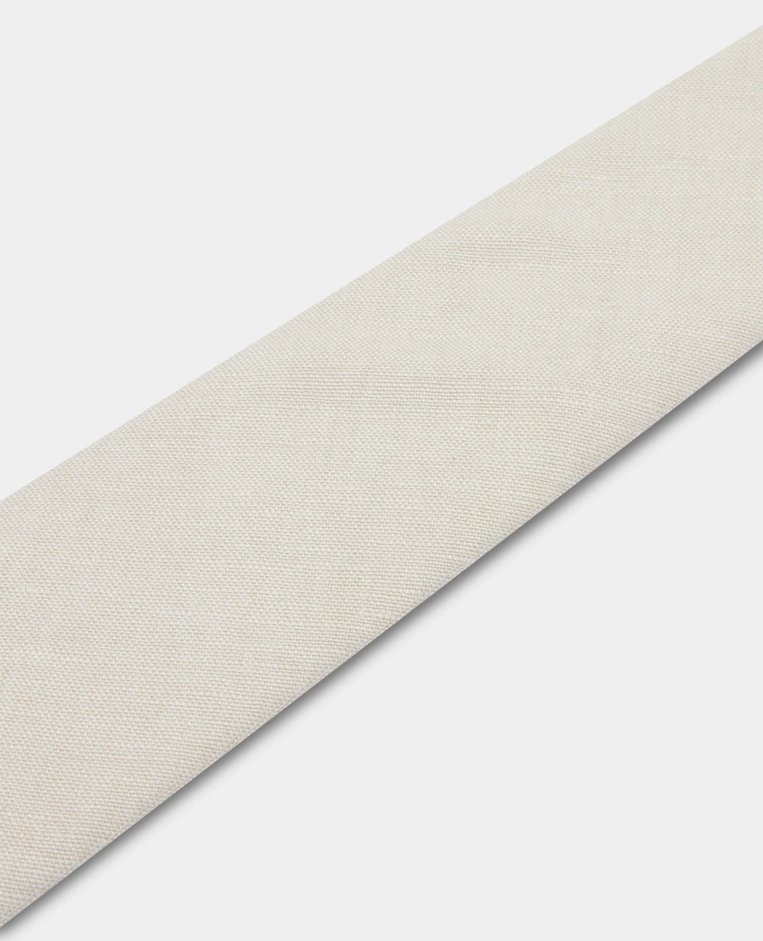 Navy Plain Linen Blend Tie - Image 2