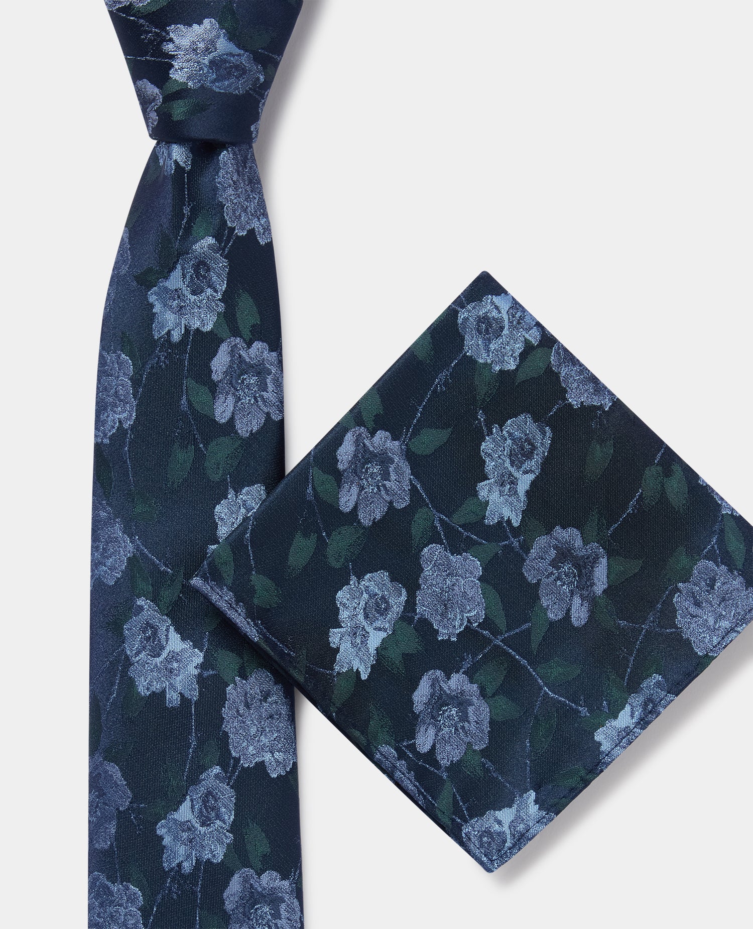 Floral Foliage Print Tie - Image 3