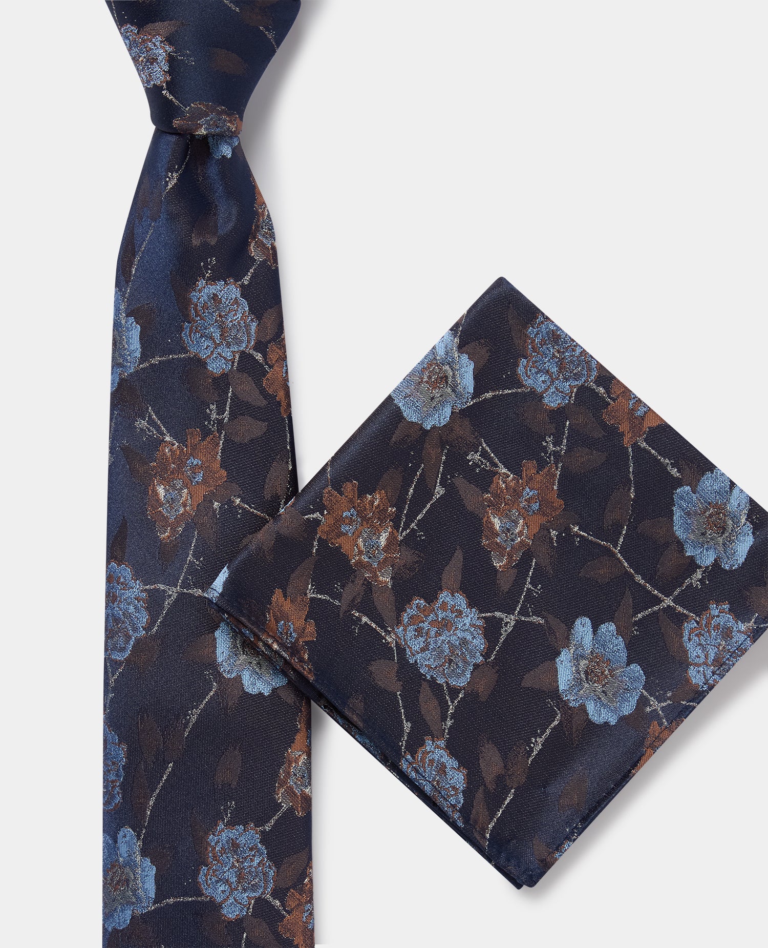 Floral Foliage Print Tie - Image 3