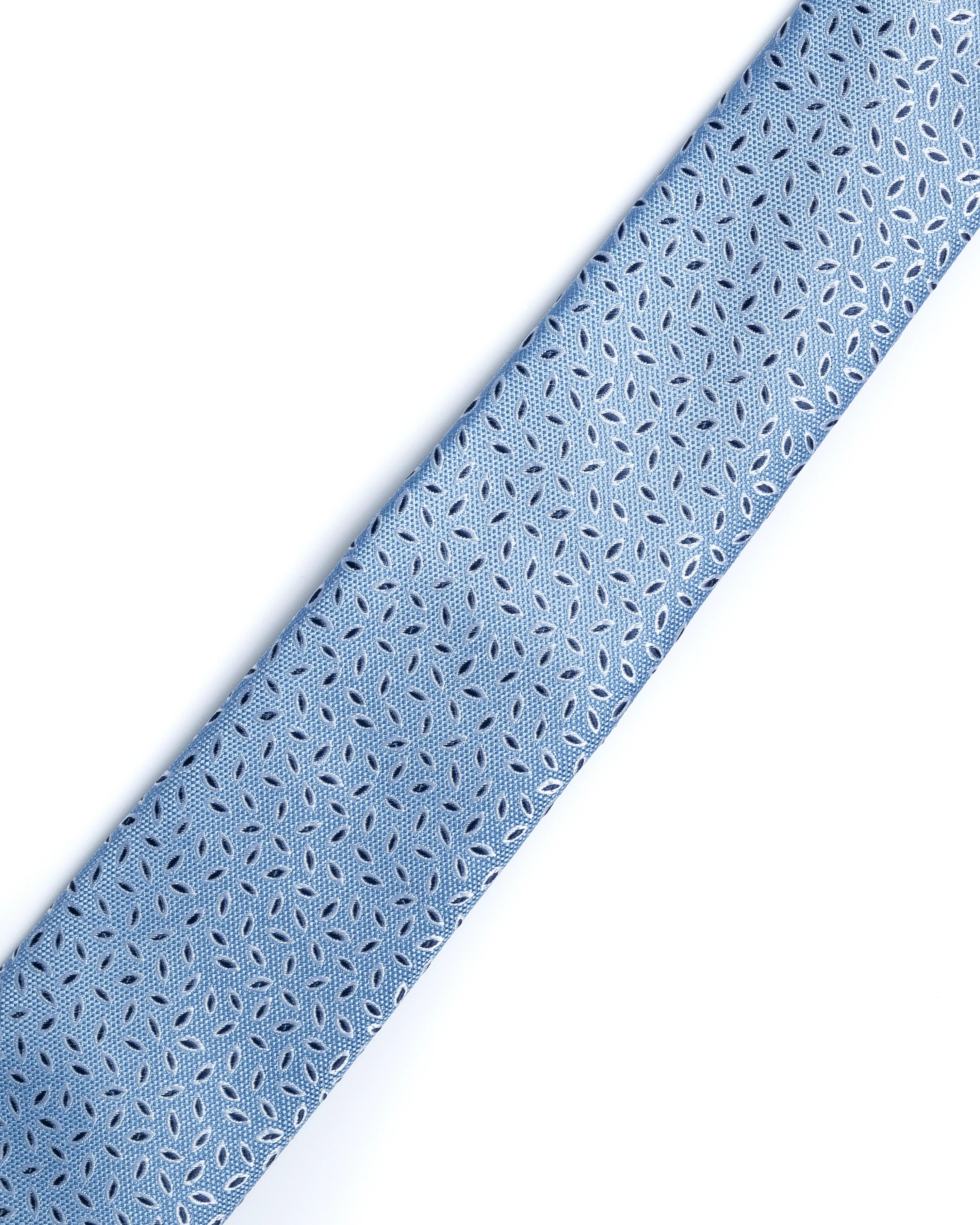 Blue Leaf Print Floral Tie - Image 2