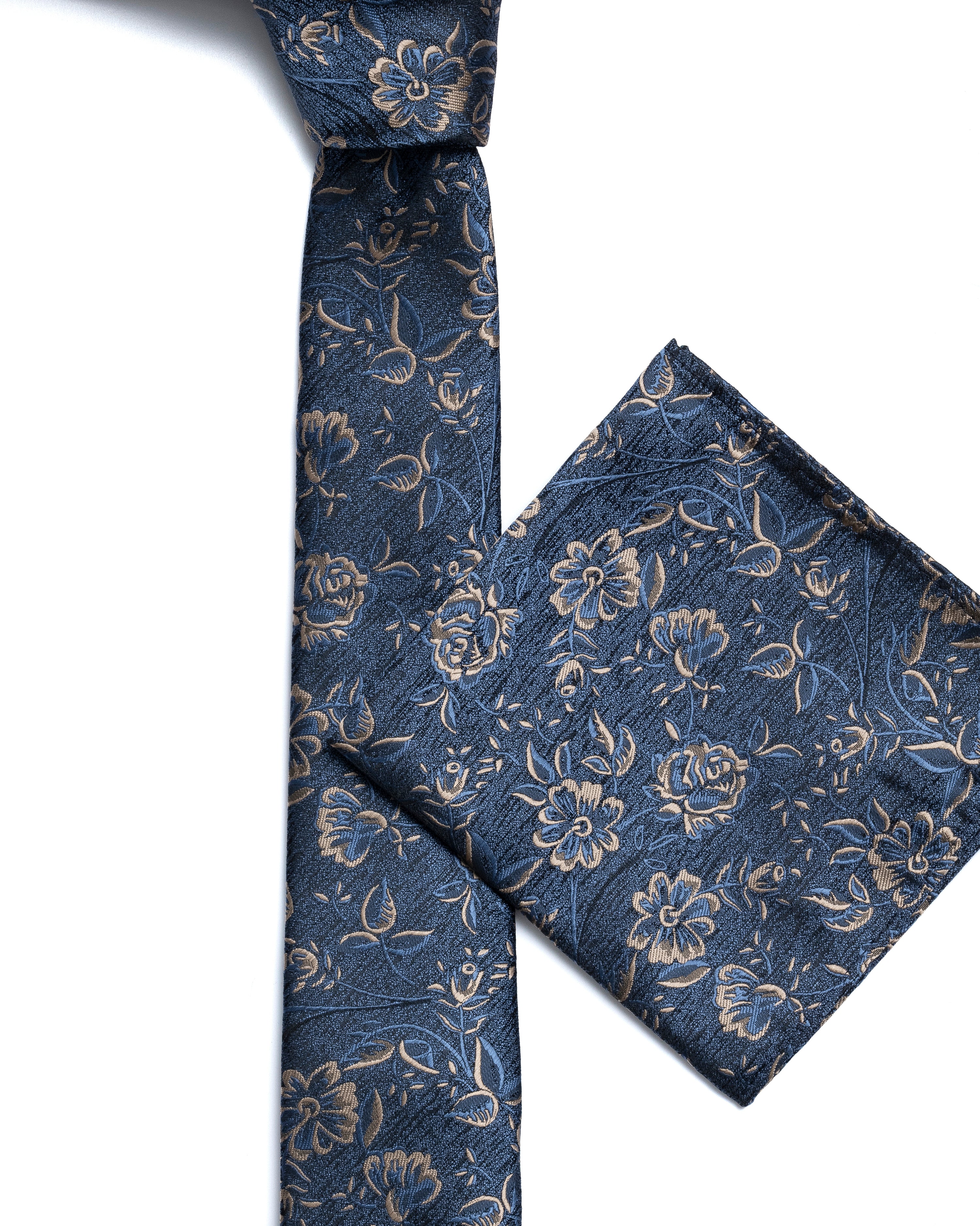 Blue Floral Tie - Image 3
