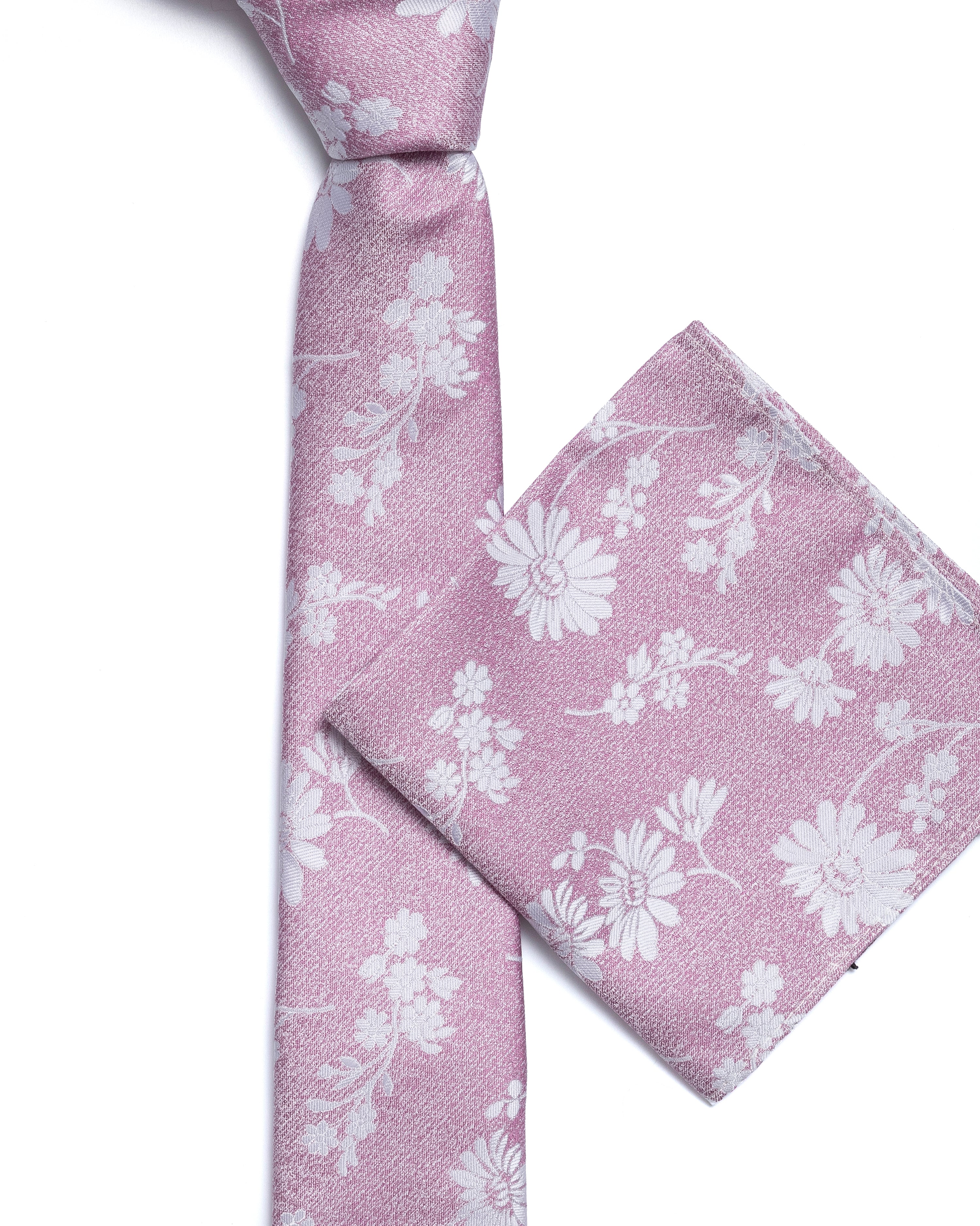 Pink Floral Tie - Image 3