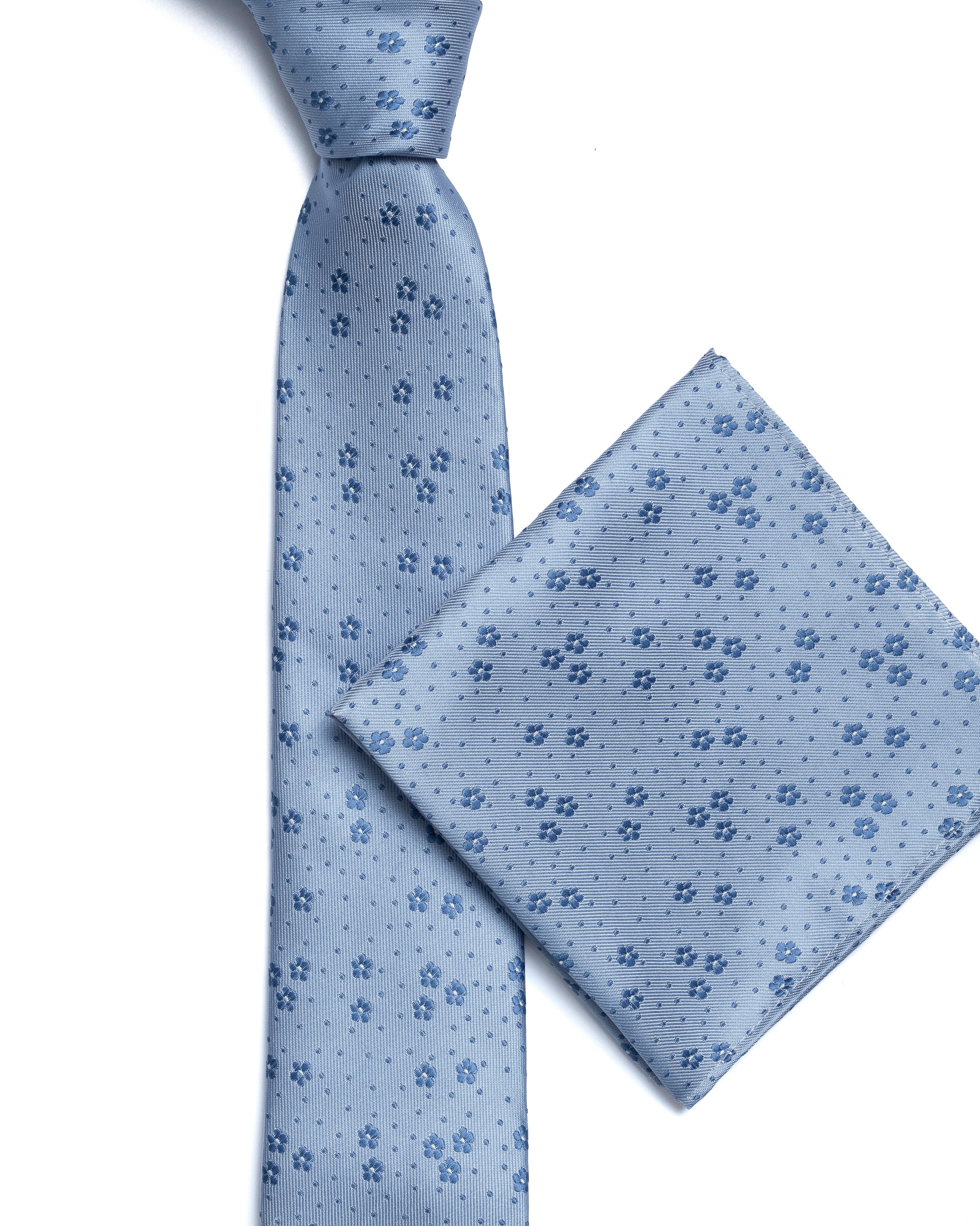 Blue Floral Tie - Image 3