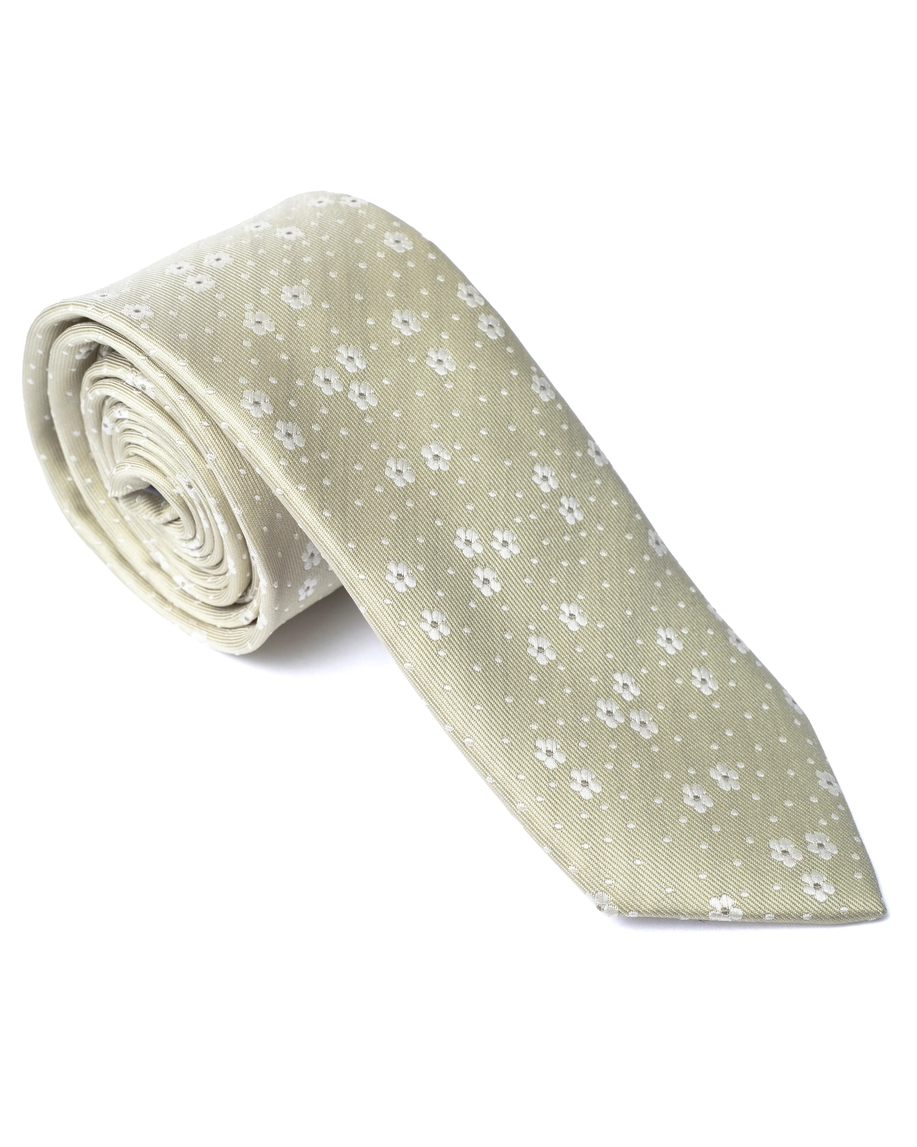 Green Floral Tie