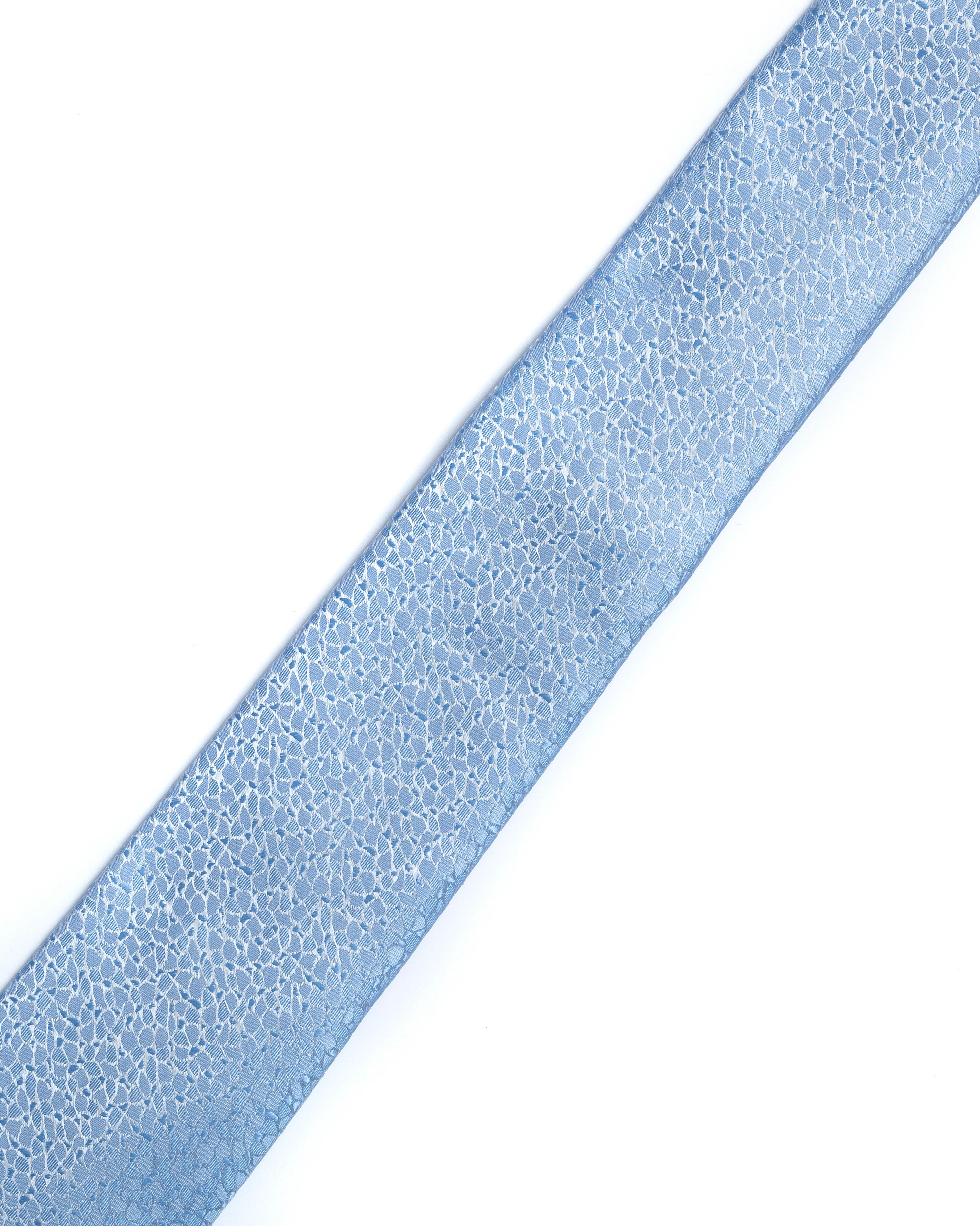 Blue Micro Pattern Print Tie - Image 2