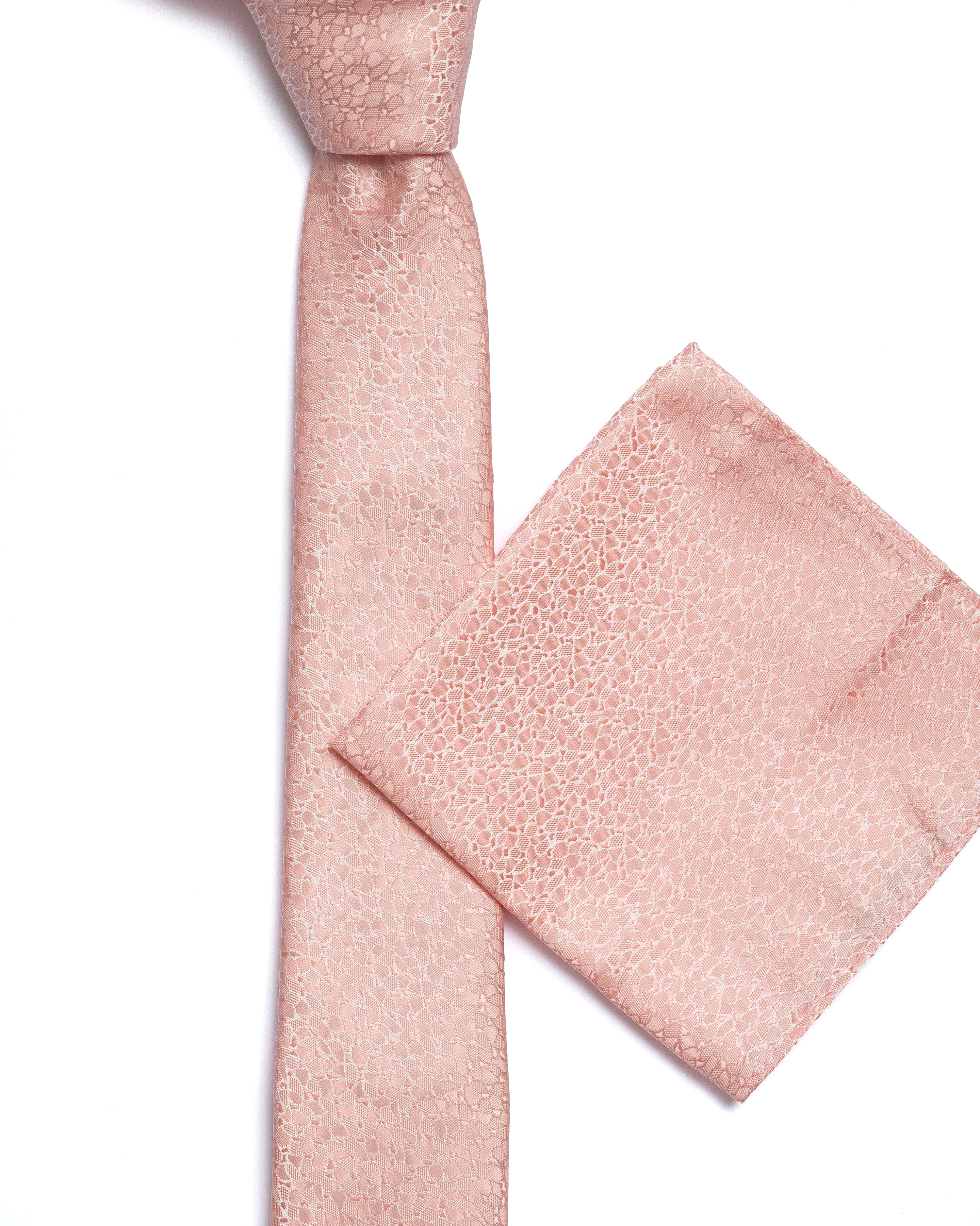 Pink Micro Pattern Print Tie - Image 3