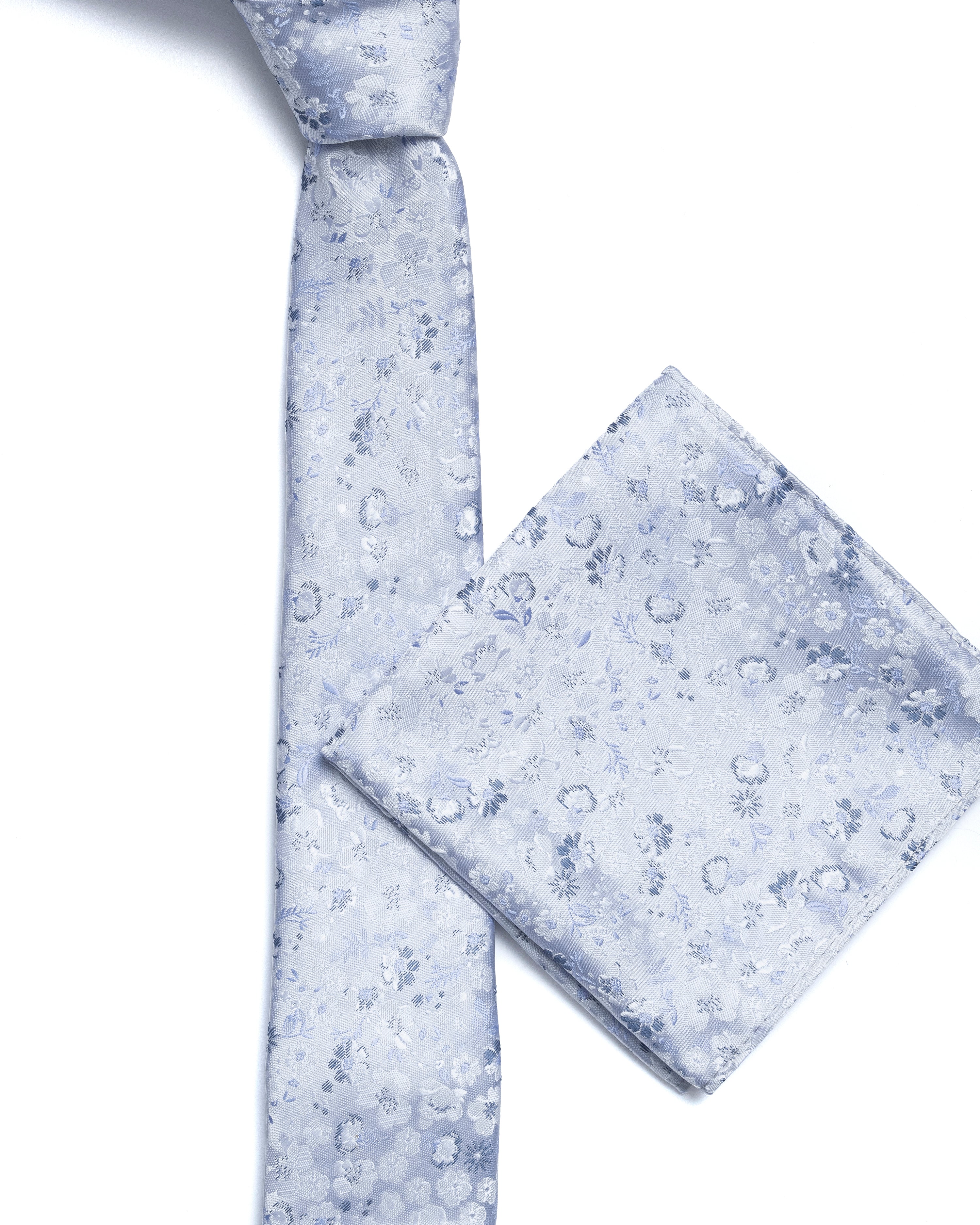 Lilac Floral Print Tie - Image 3