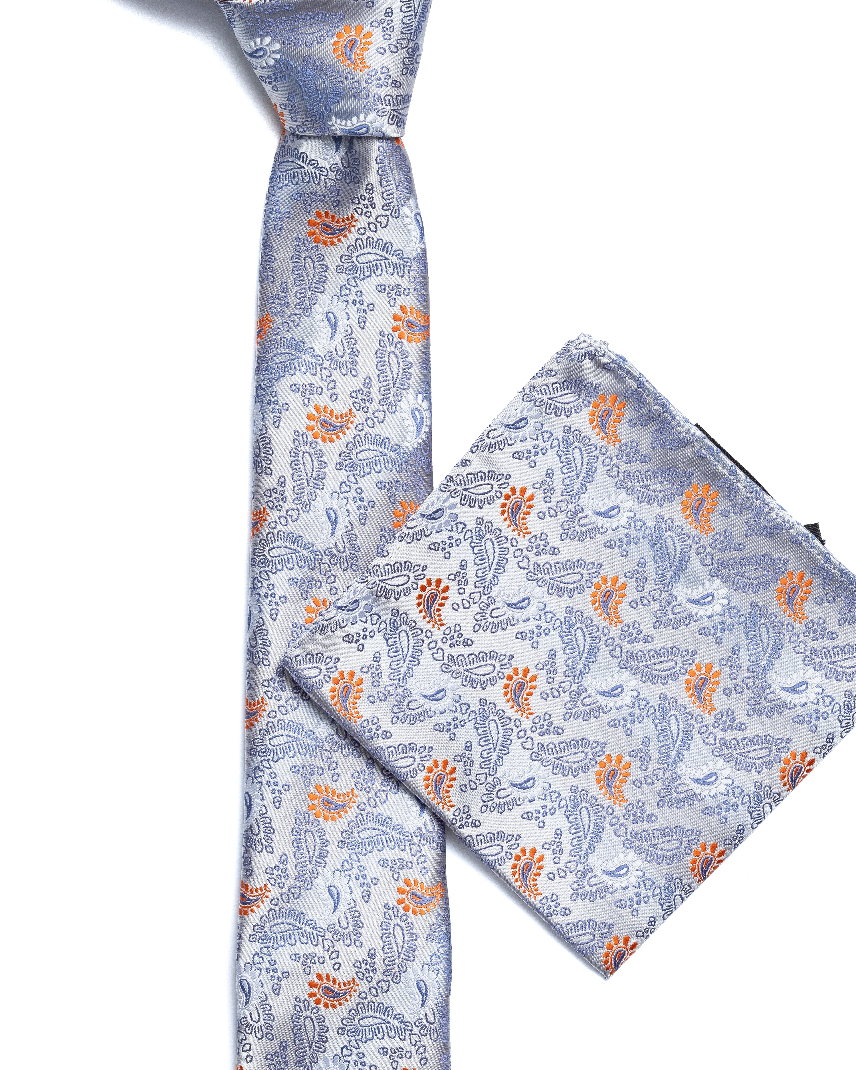Grey Paisley Tie - Image 3