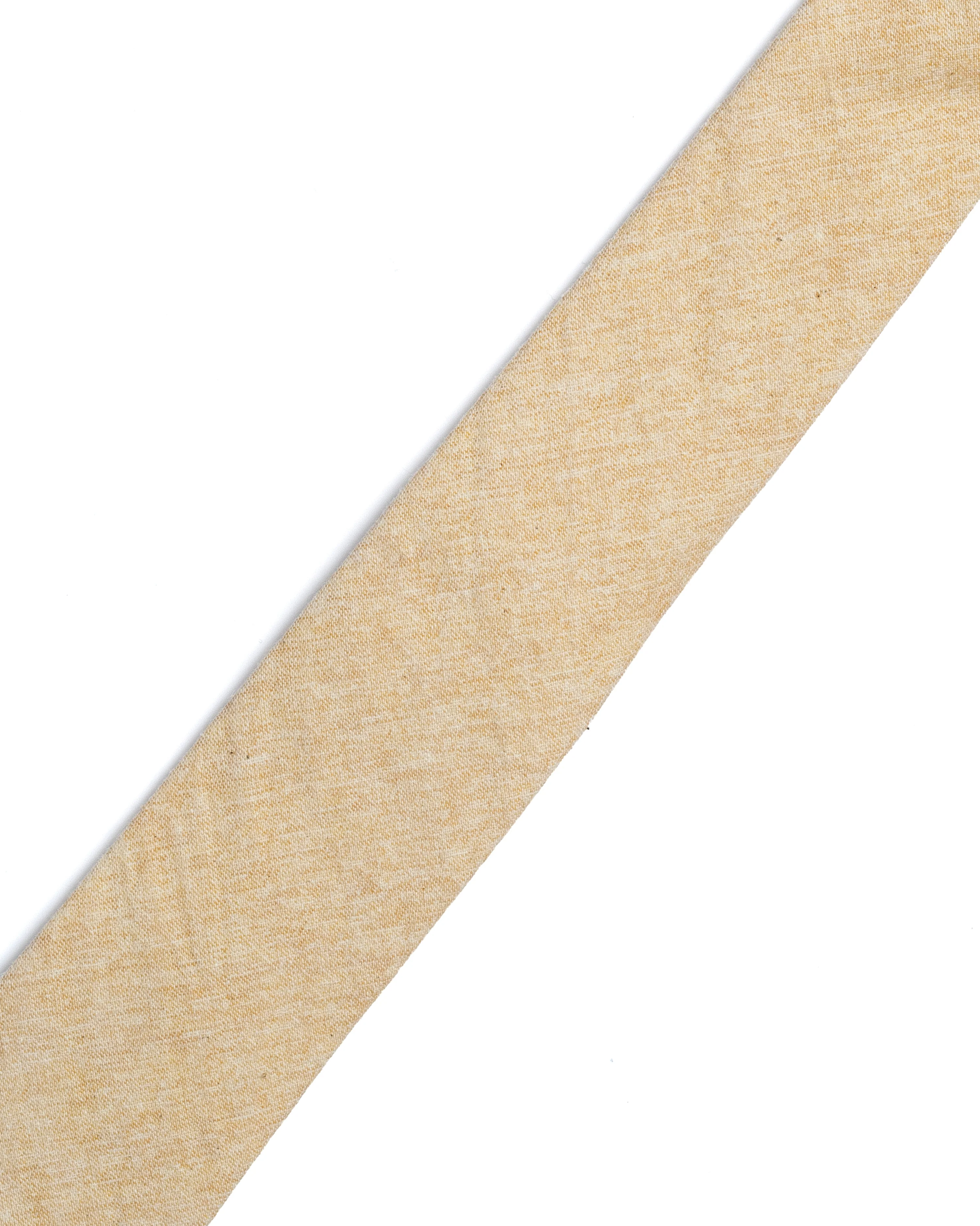Gold Plain Cotton-Linen Tie - Image 2