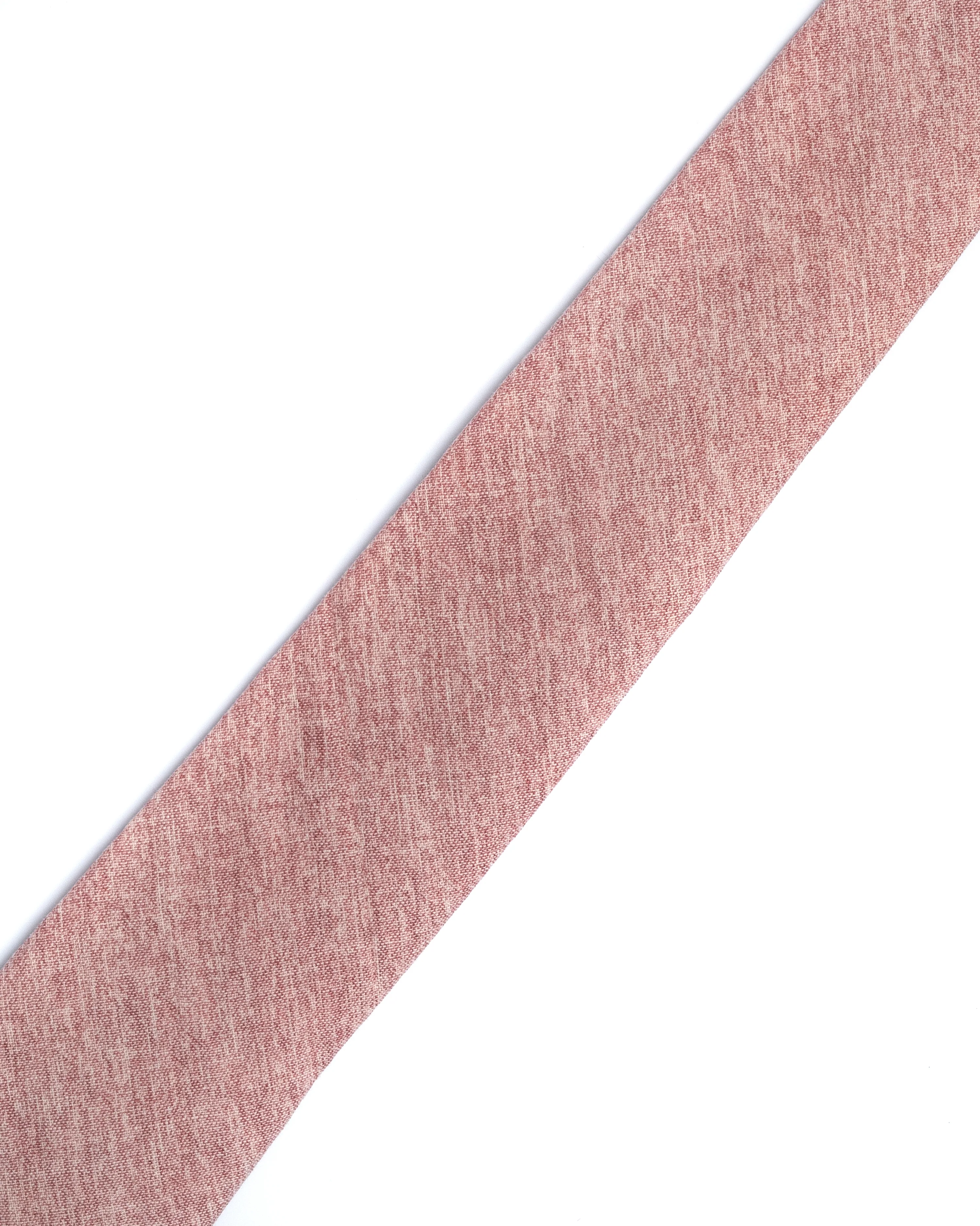 Red Plain Cotton-Linen Tie - Image 2