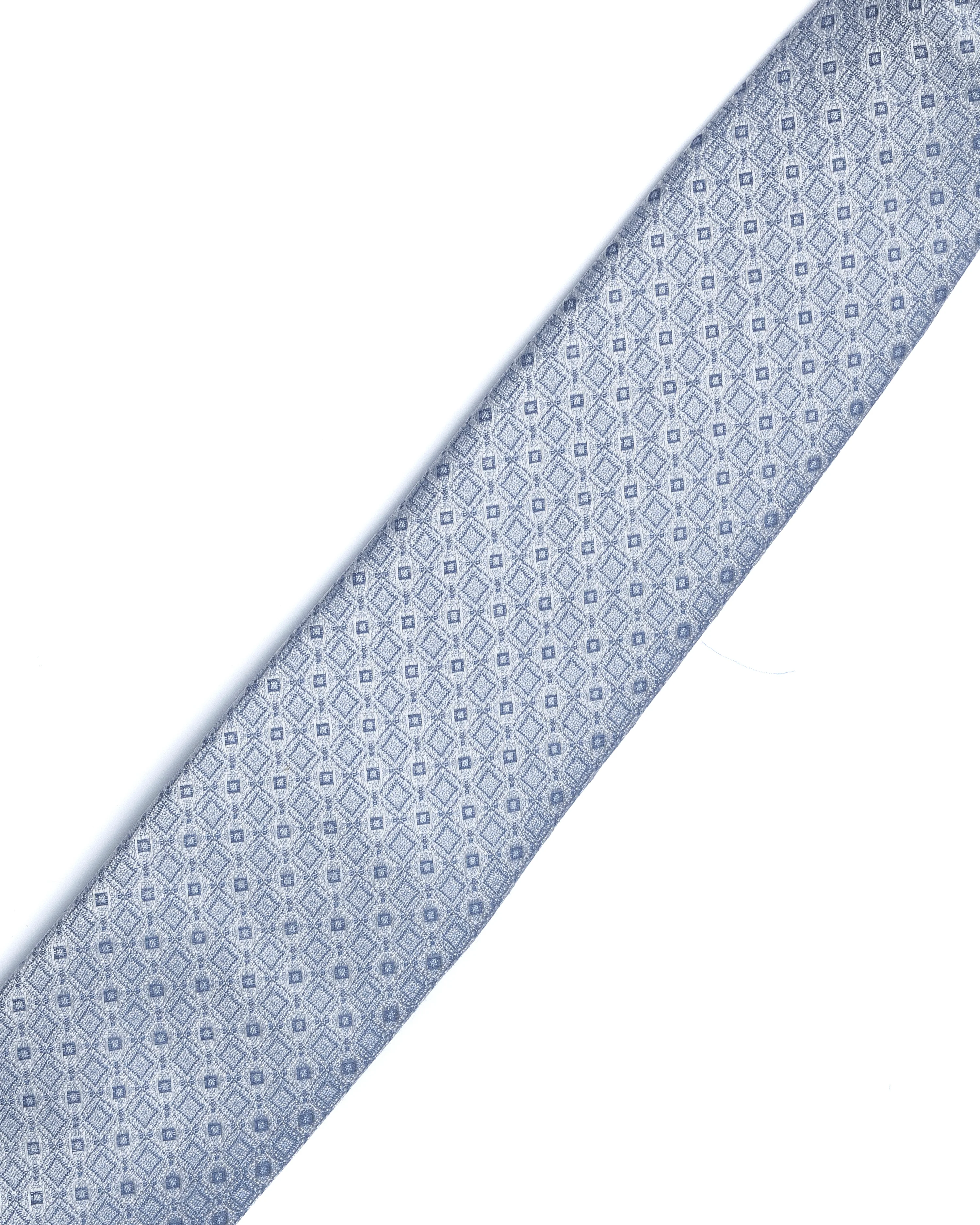 Blue Print Silk Tie - Image 2