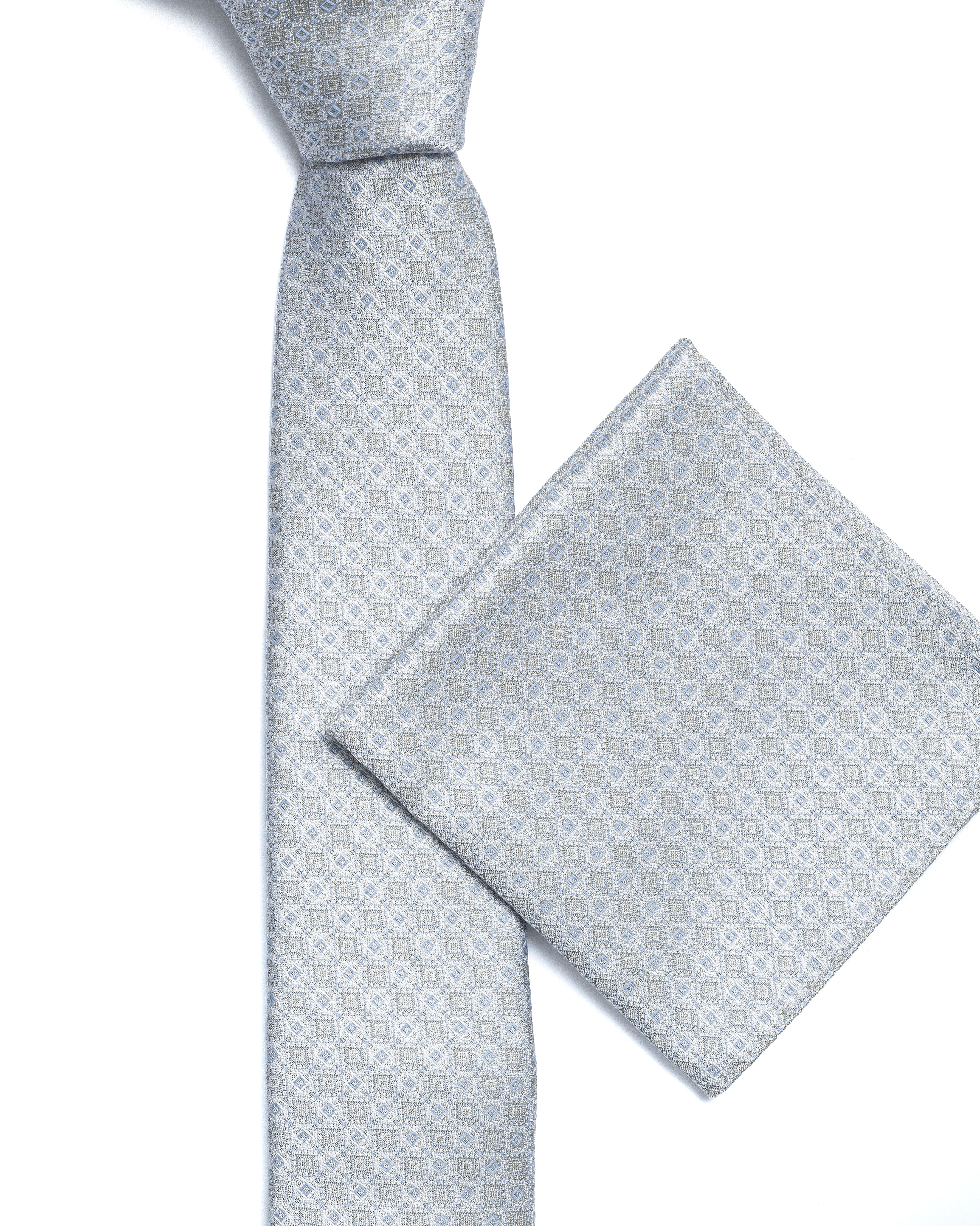 Green Print Silk Tie - Image 3