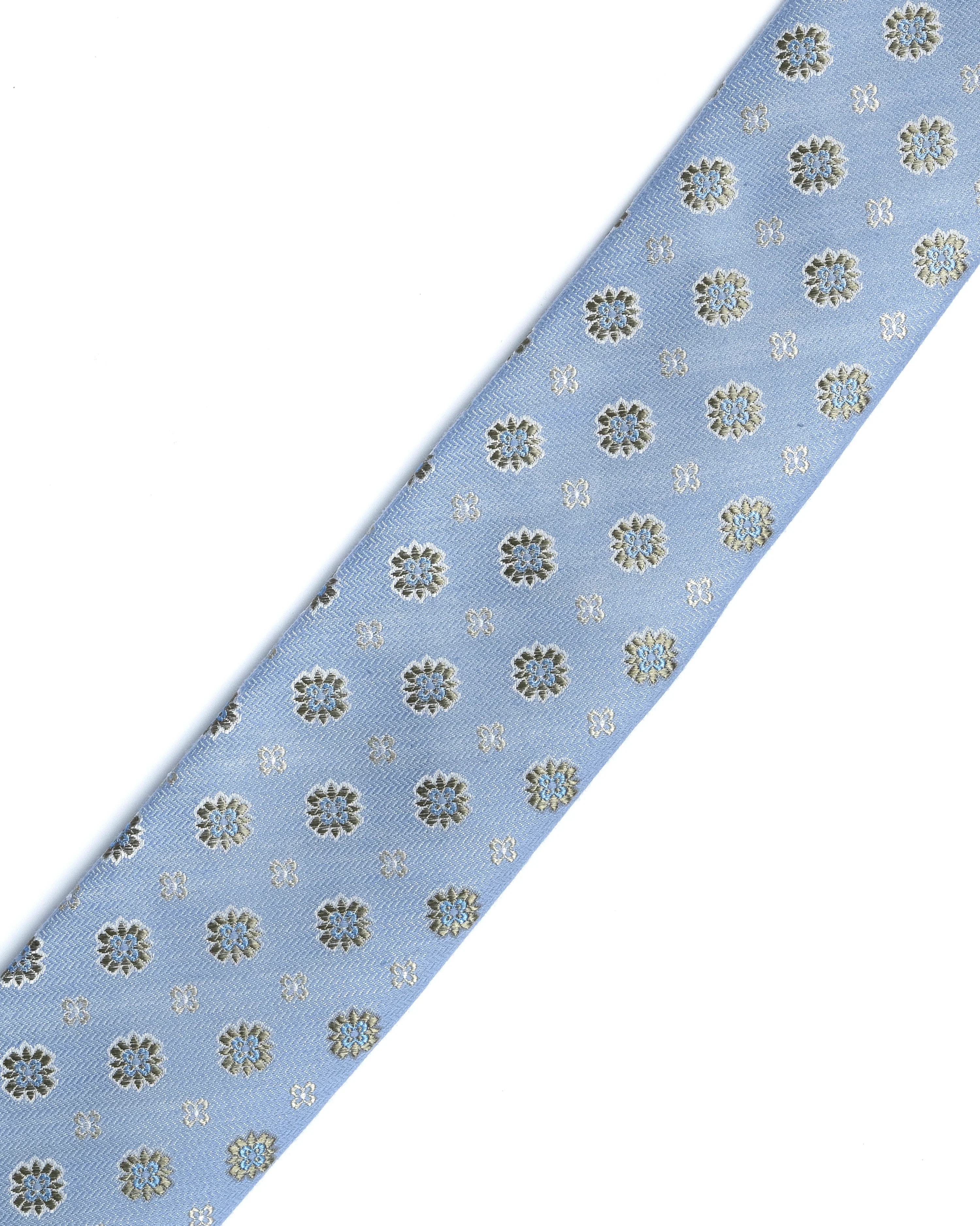 Blue Floral Silk Tie - Image 2