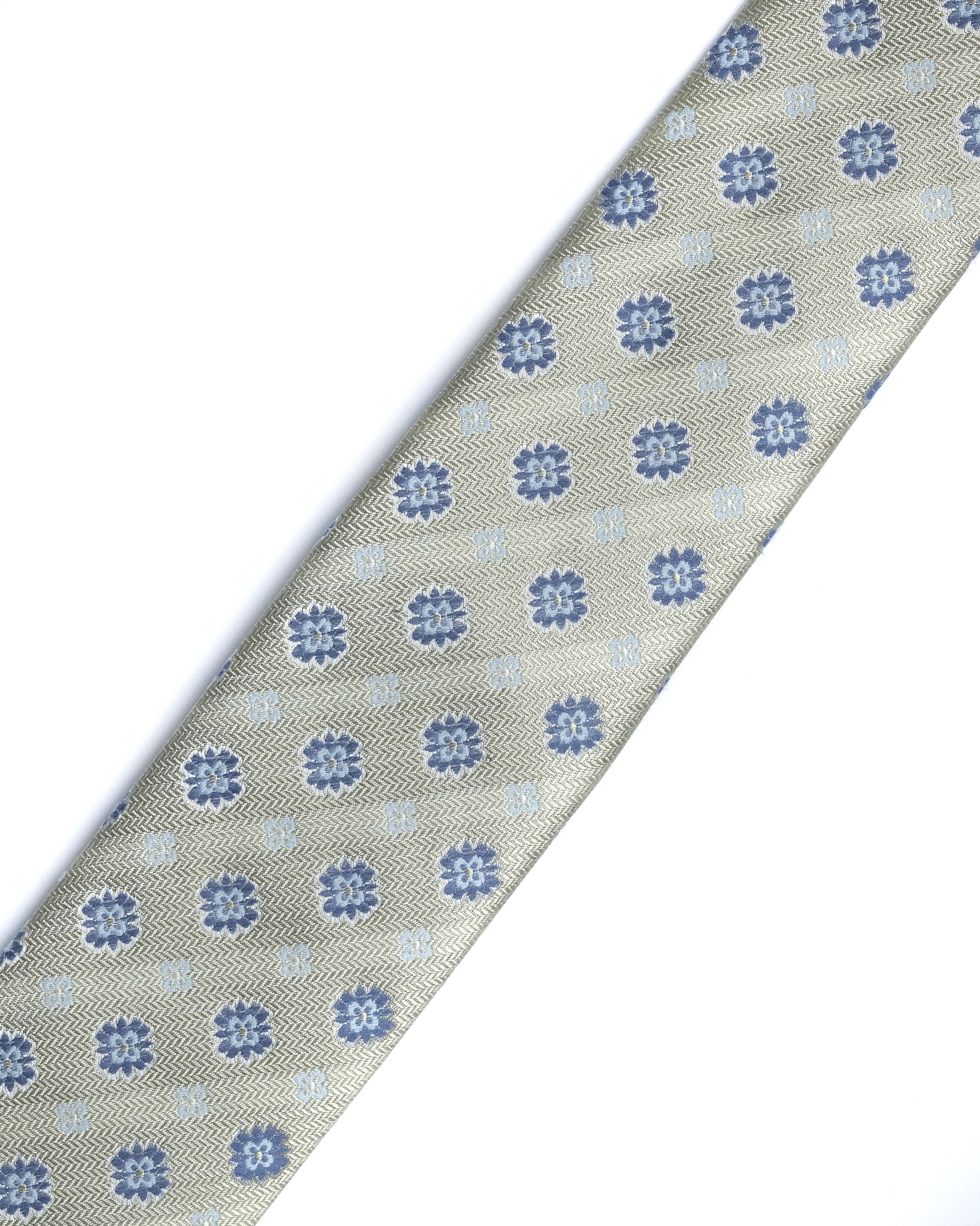 Green Floral Silk Tie - Image 2