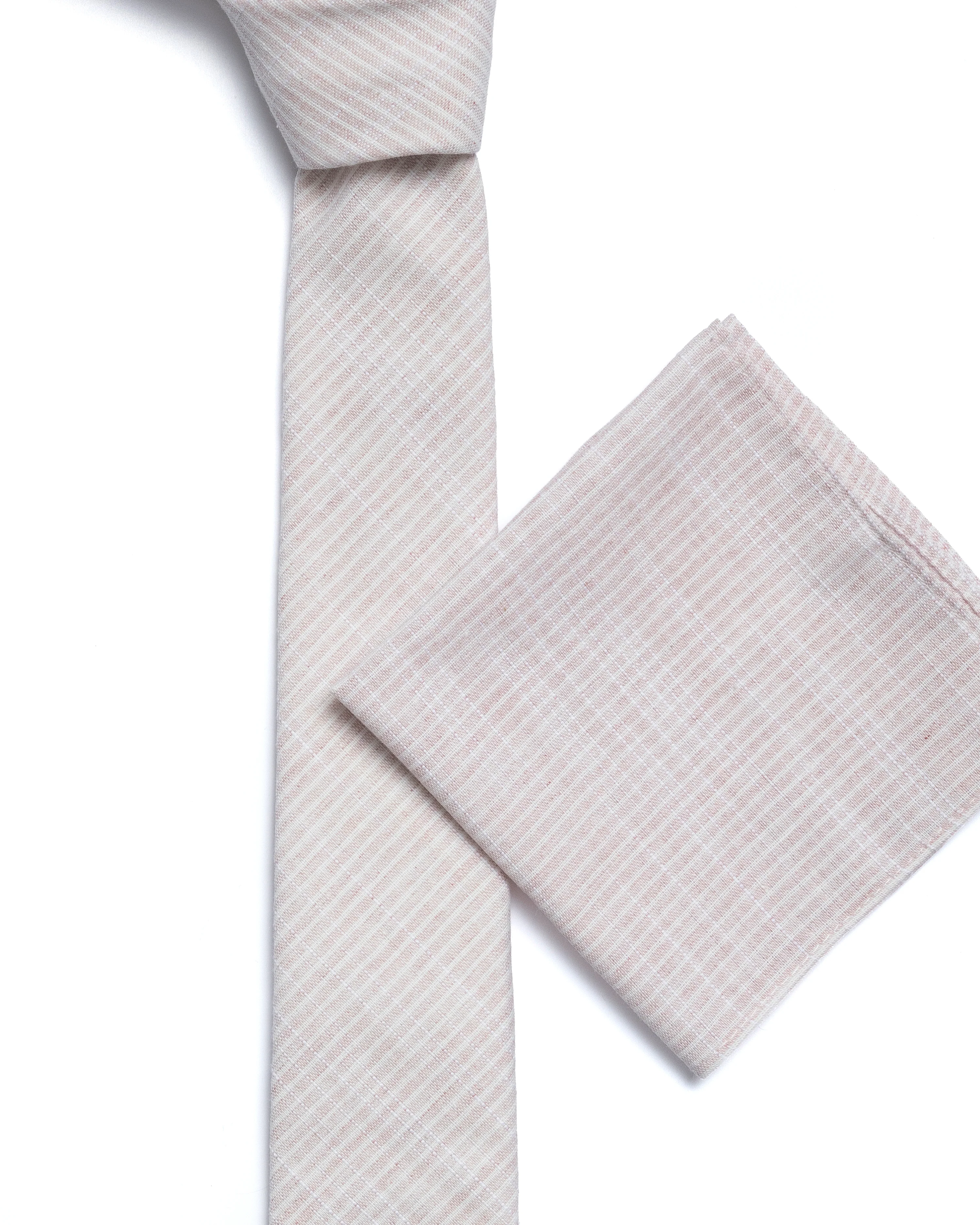 Stone Stripe Cotton-Linen Tie - Image 3