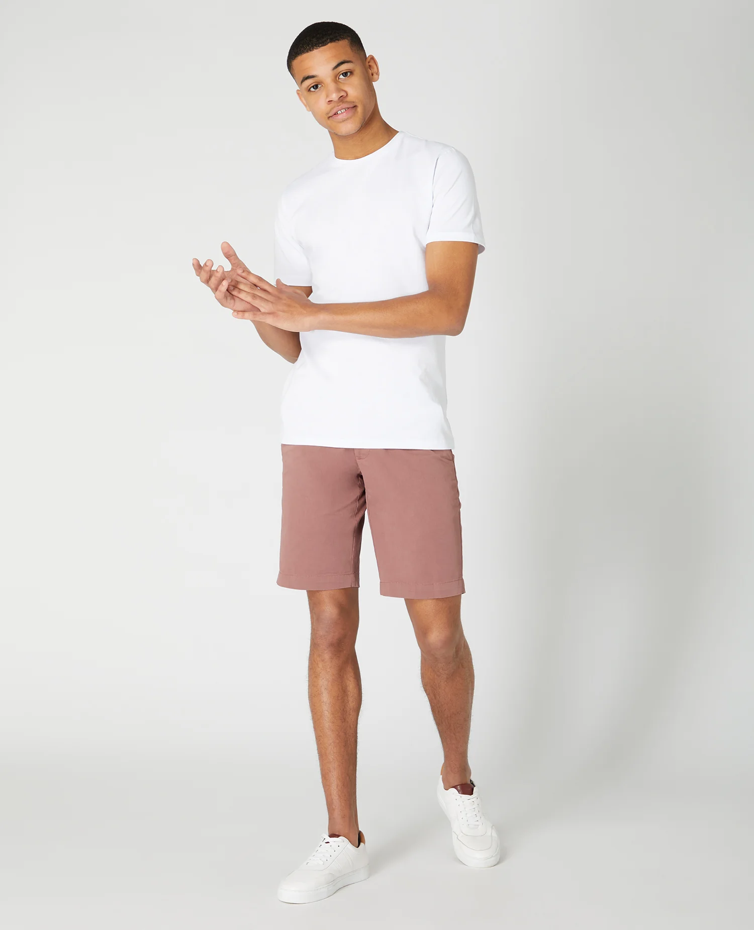Slim Fit Cotton Stretch Chino Shorts - Image 2