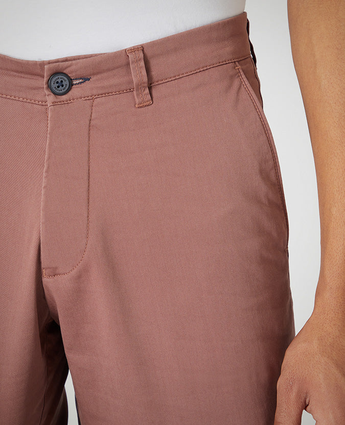 Slim Fit Cotton Stretch Chino Shorts - Image 4