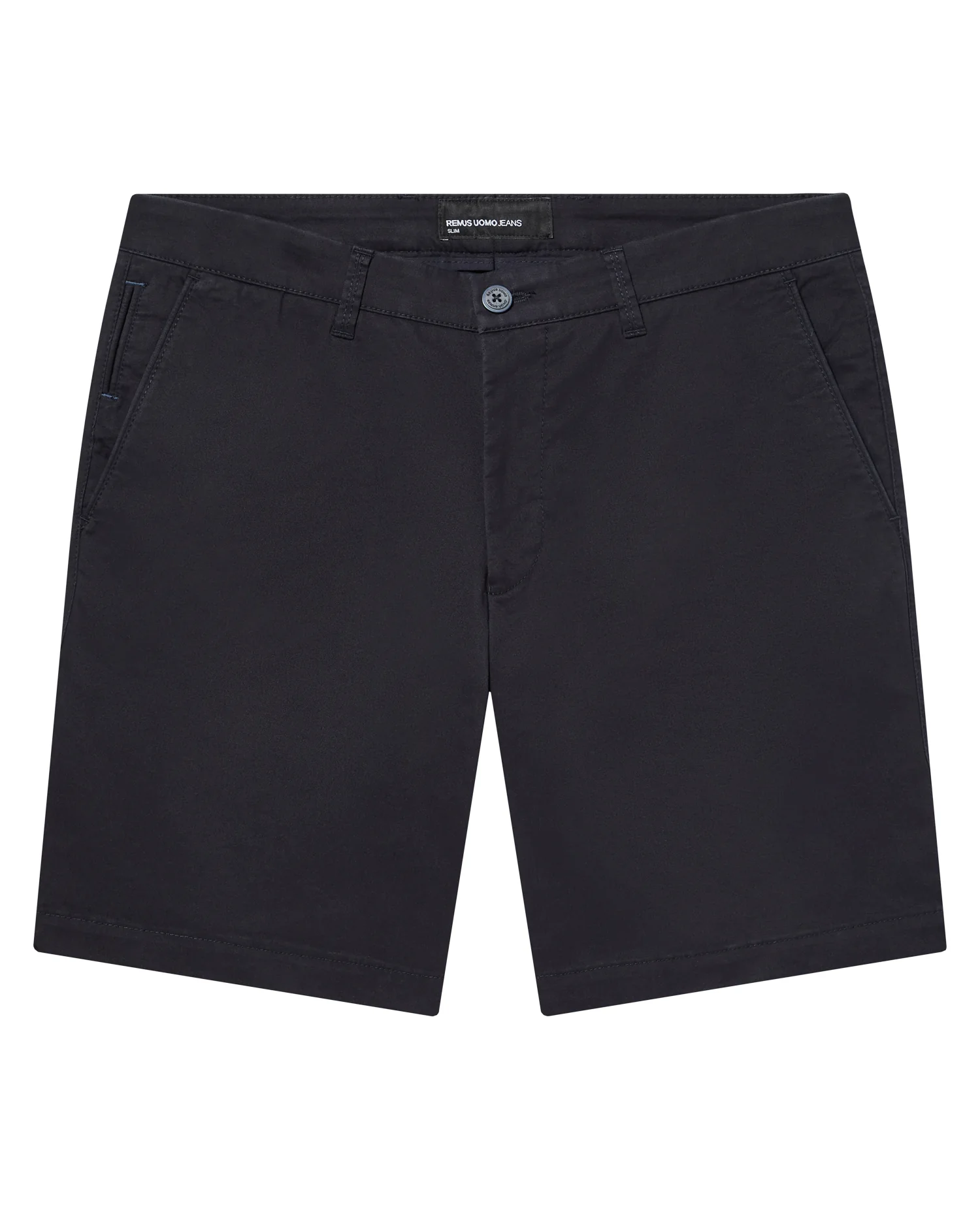 Navy Slim Leg Cotton-Stretch Chino Short - Image 6