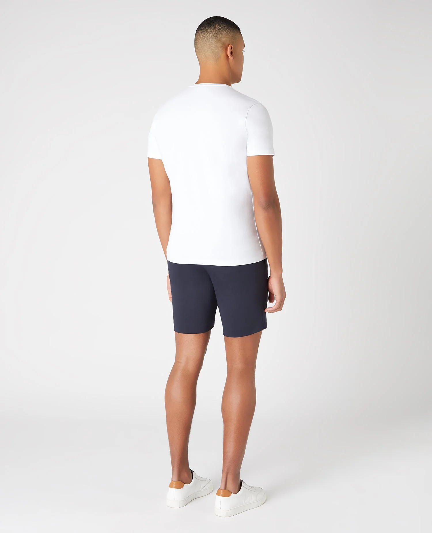Slim Fit Cotton-Stretch Shorts - Image 3