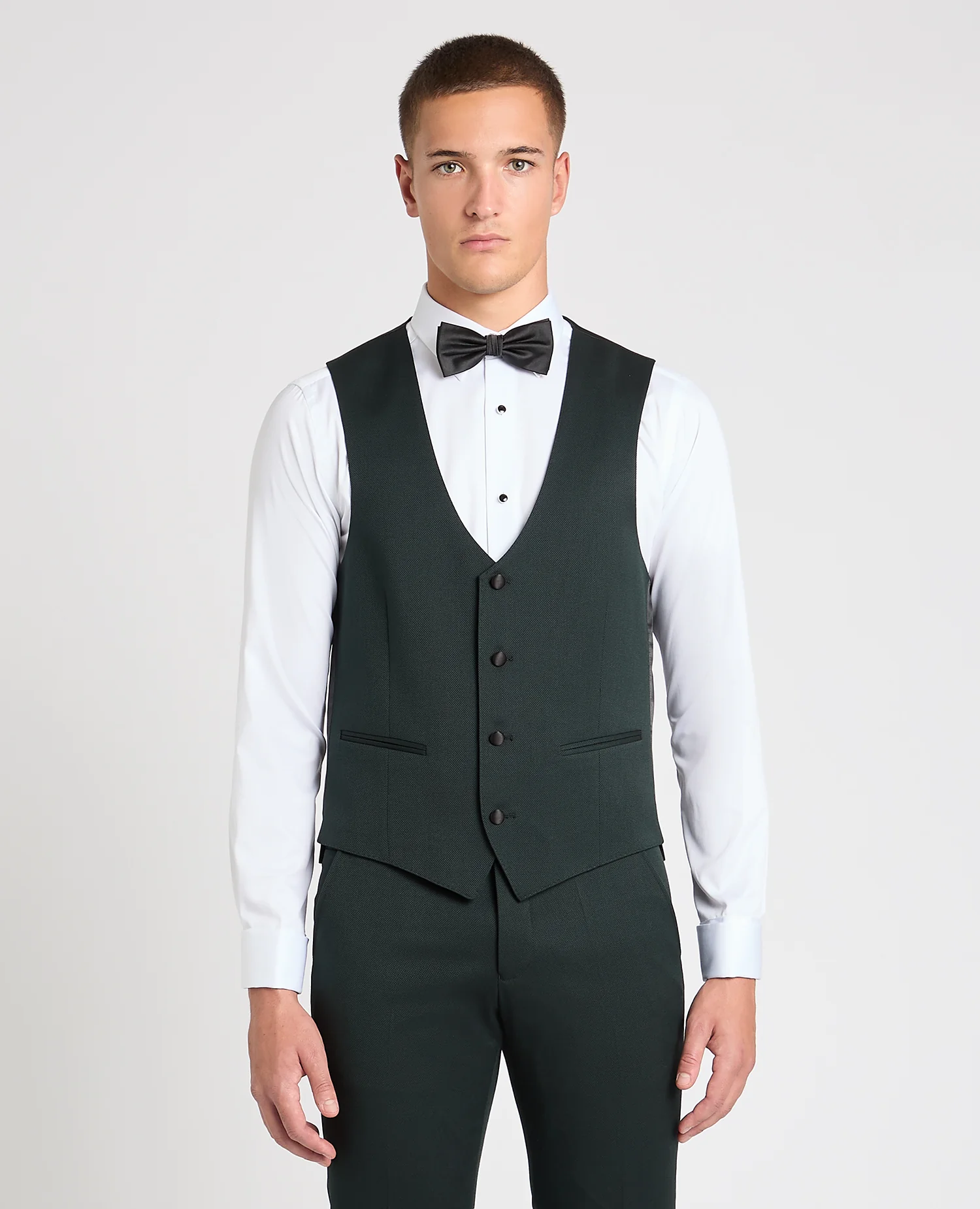 Slim Fit Satin Detail Waistcoat