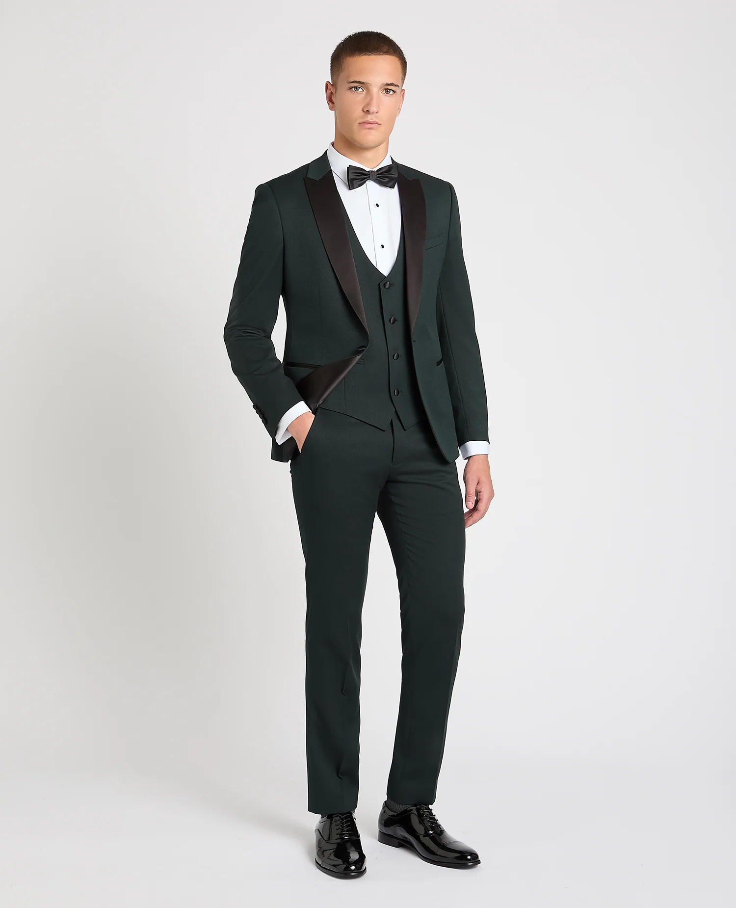 Slim Fit Satin Detail Waistcoat - Image 2