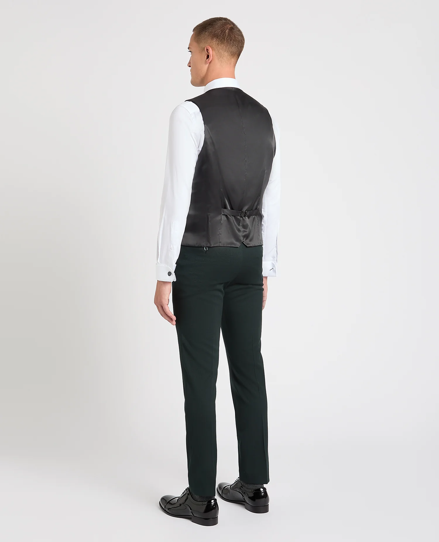 Slim Fit Satin Detail Waistcoat - Image 3