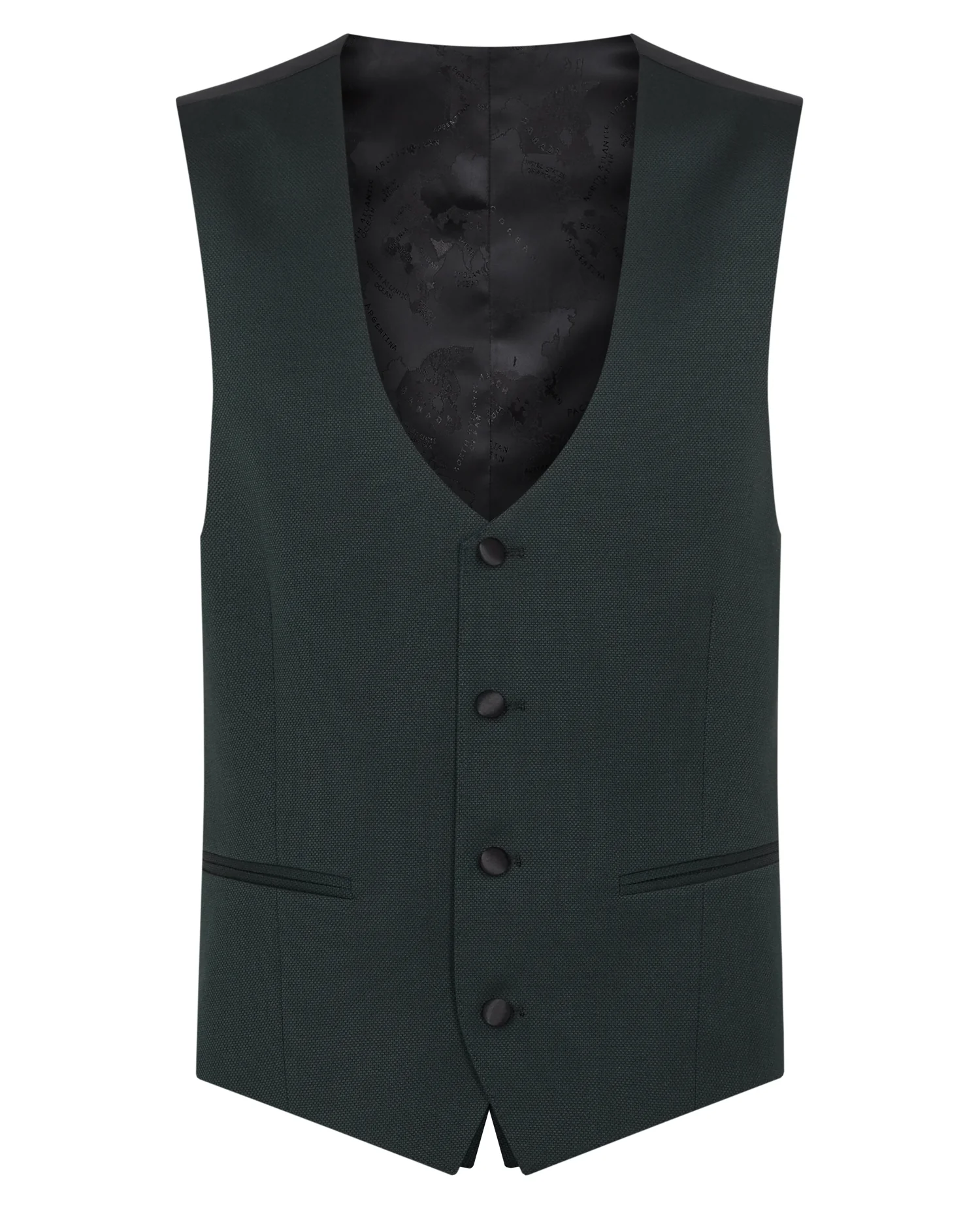 Slim Fit Satin Detail Waistcoat - Image 5