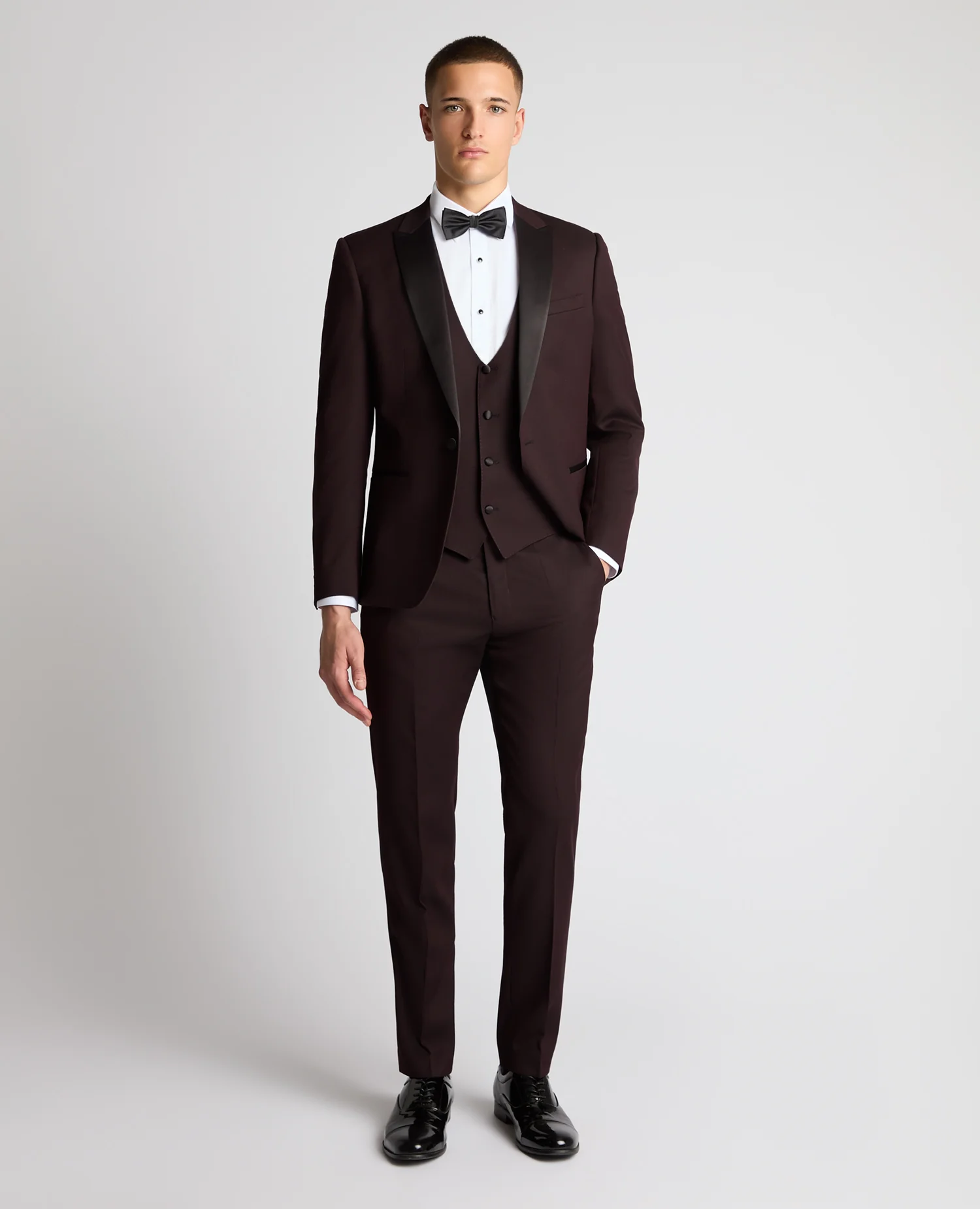 Slim fit polyviscose stretch waistcoat - Image 2