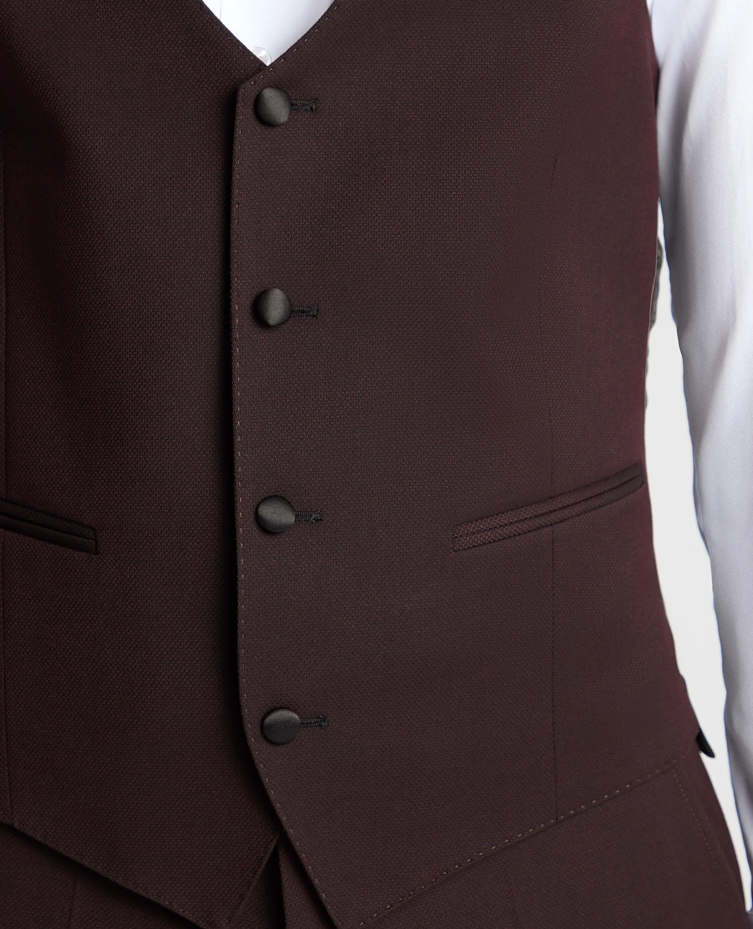 Slim fit polyviscose stretch waistcoat - Image 4