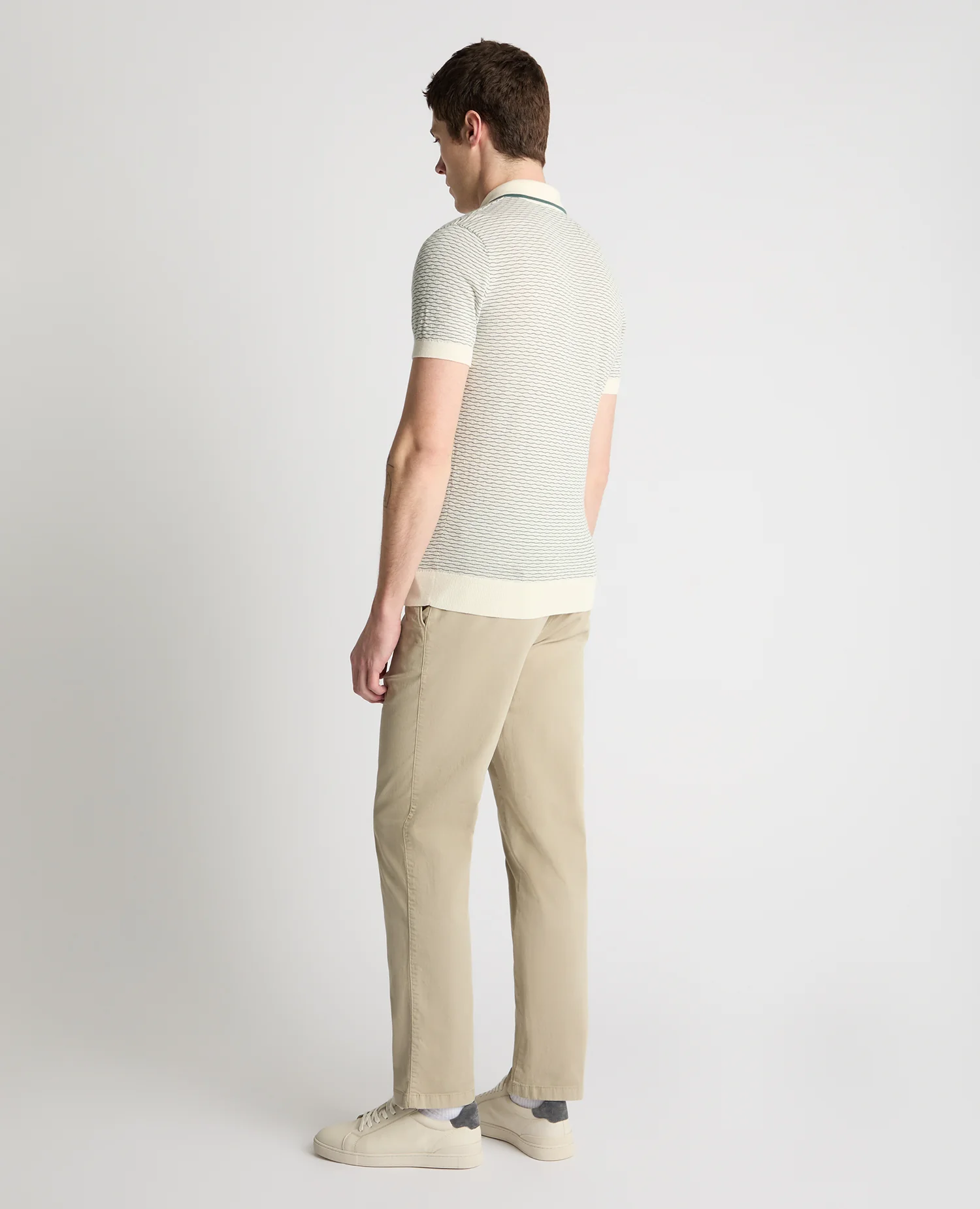 Wave Print Knit Polo - Image 4