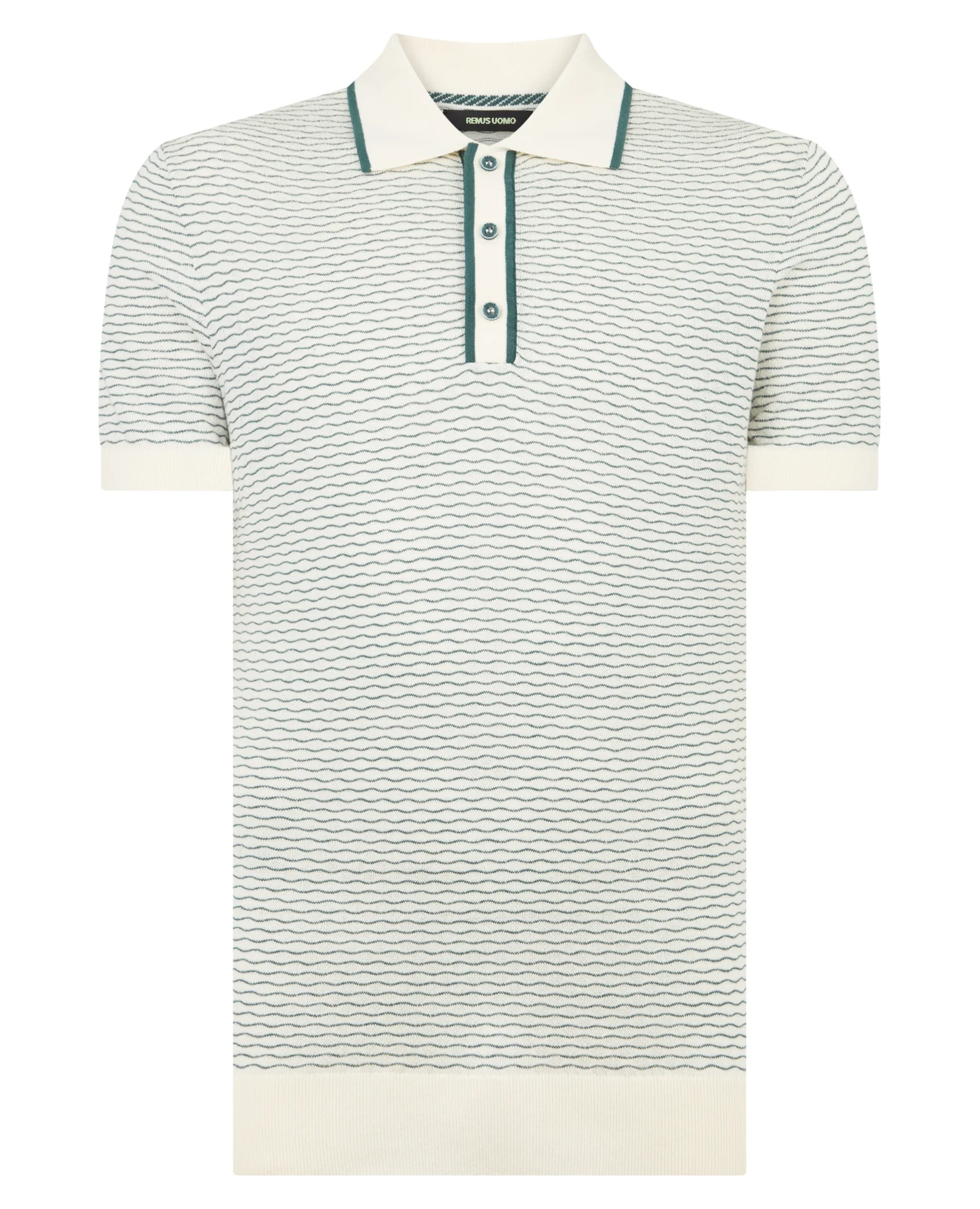 Wave Print Knit Polo - Image 7