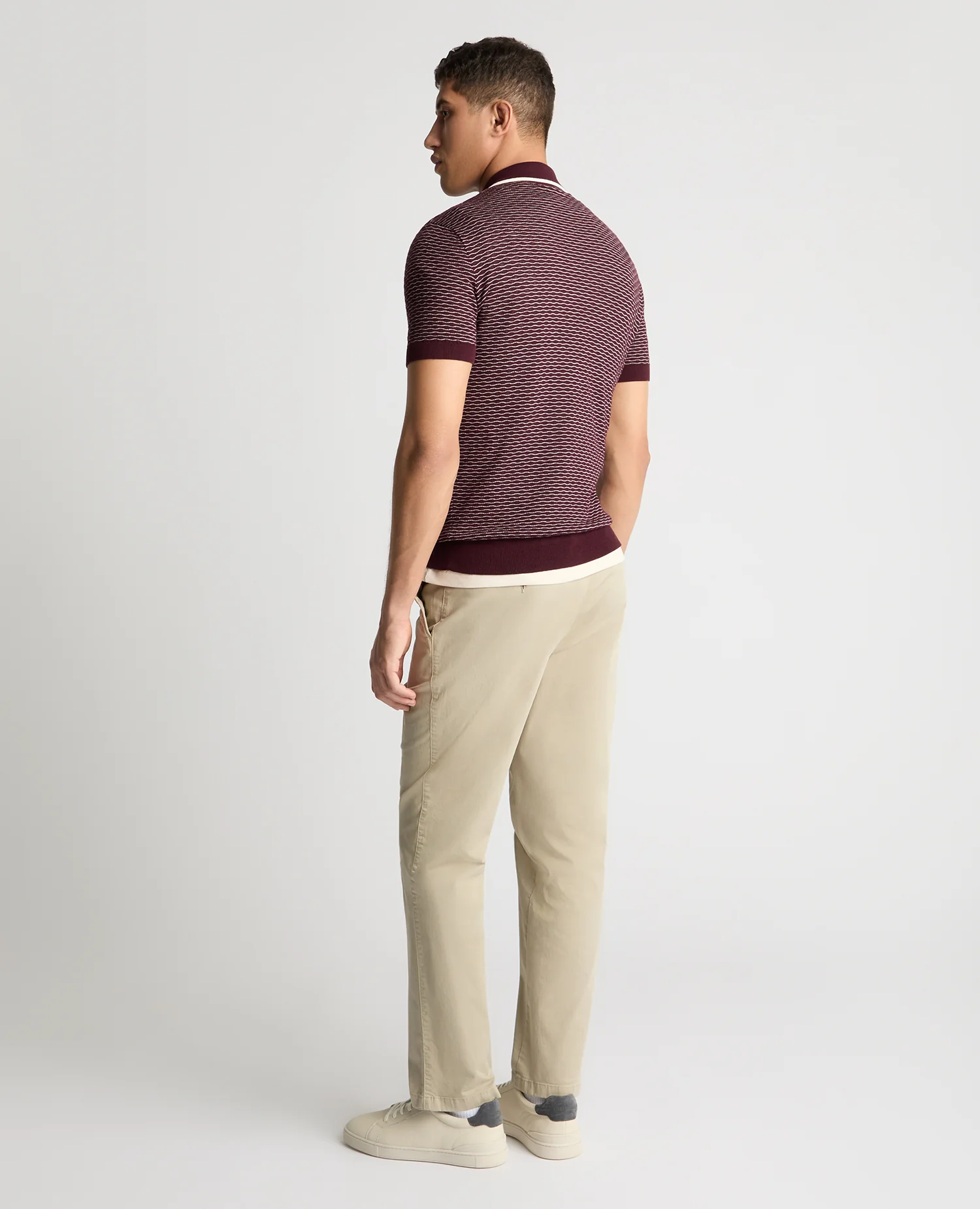 Wave Print Knit Polo - Image 3