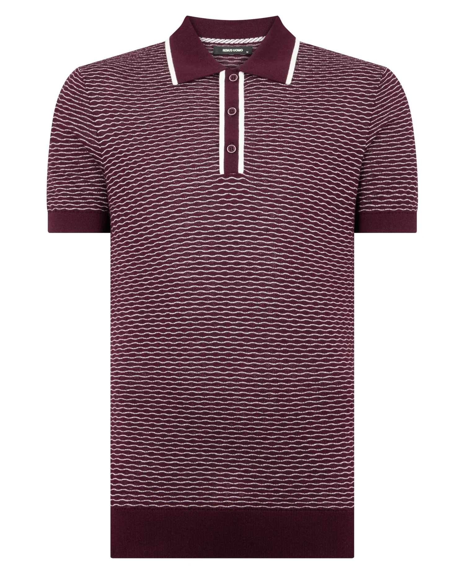 Wave Print Knit Polo - Image 6