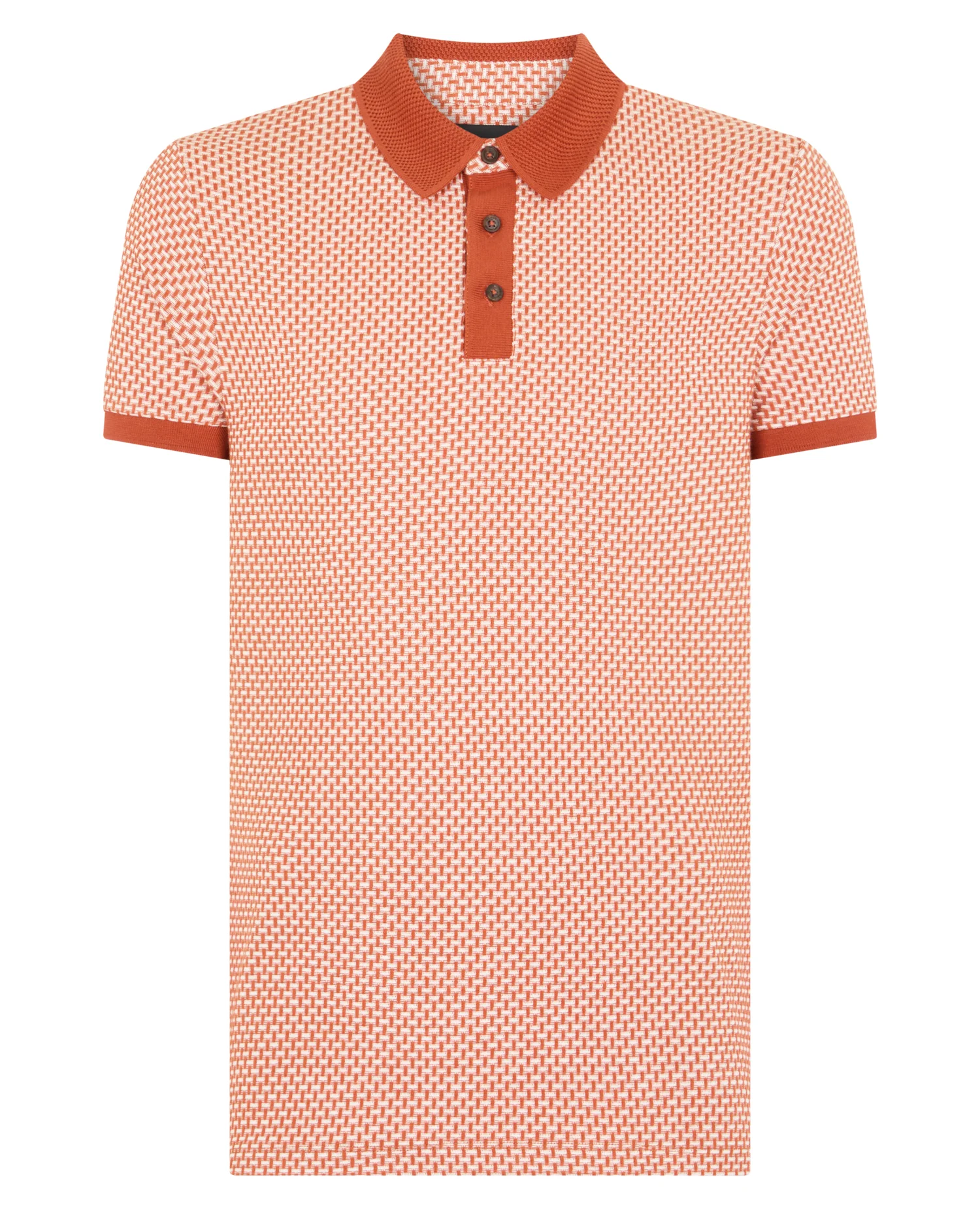 Weave Design Stretch Polo Shirt - Image 7