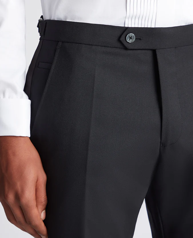 Slim Fit Satin Stripe Tuxedo Trouser - Image 4