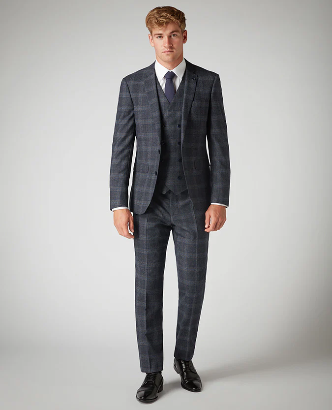 X-Slim Fit Checked Wool-Blend Stretch Mix and Match Suit - Image 3