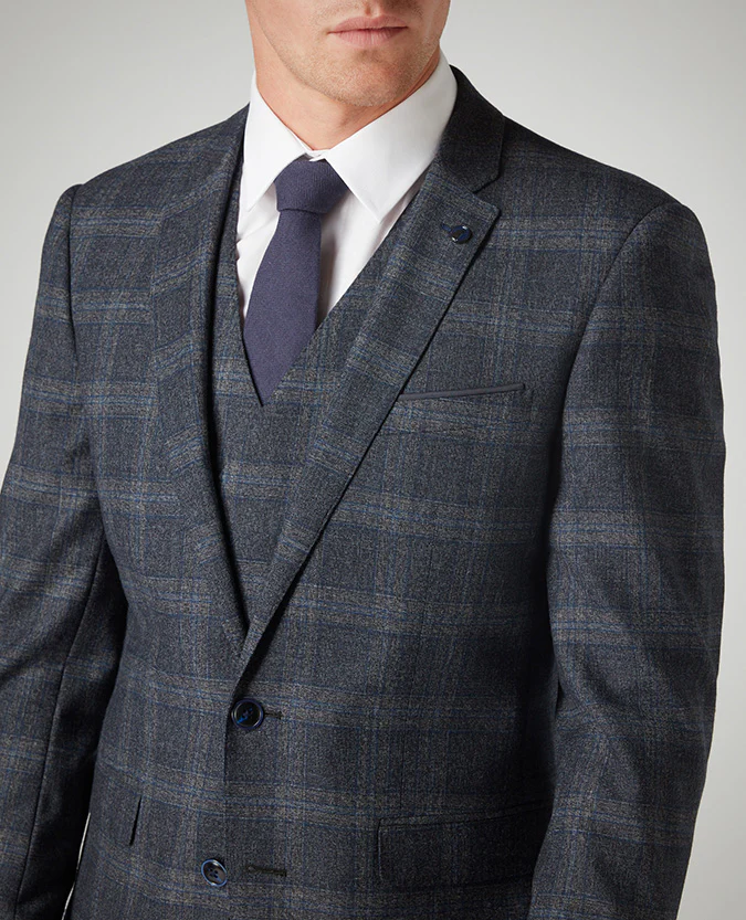 X-Slim Fit Checked Wool-Blend Stretch Mix and Match Suit - Image 4