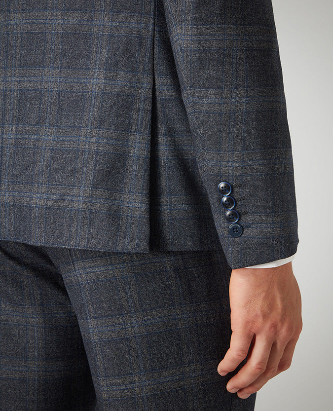 X-Slim Fit Checked Wool-Blend Stretch Mix and Match Suit - Image 5