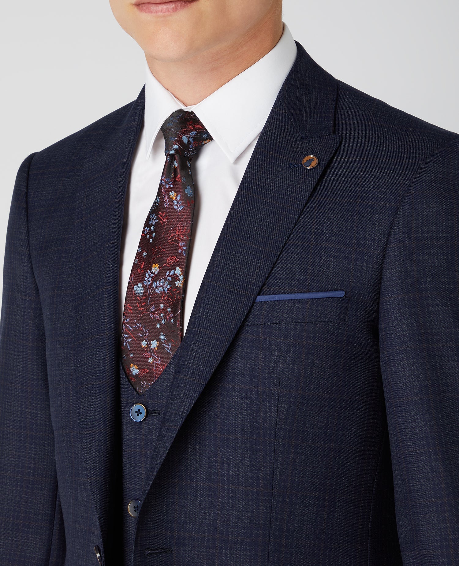 X-Slim Fit Checked Wool-Rich Mix and Match Suit. - Image 4