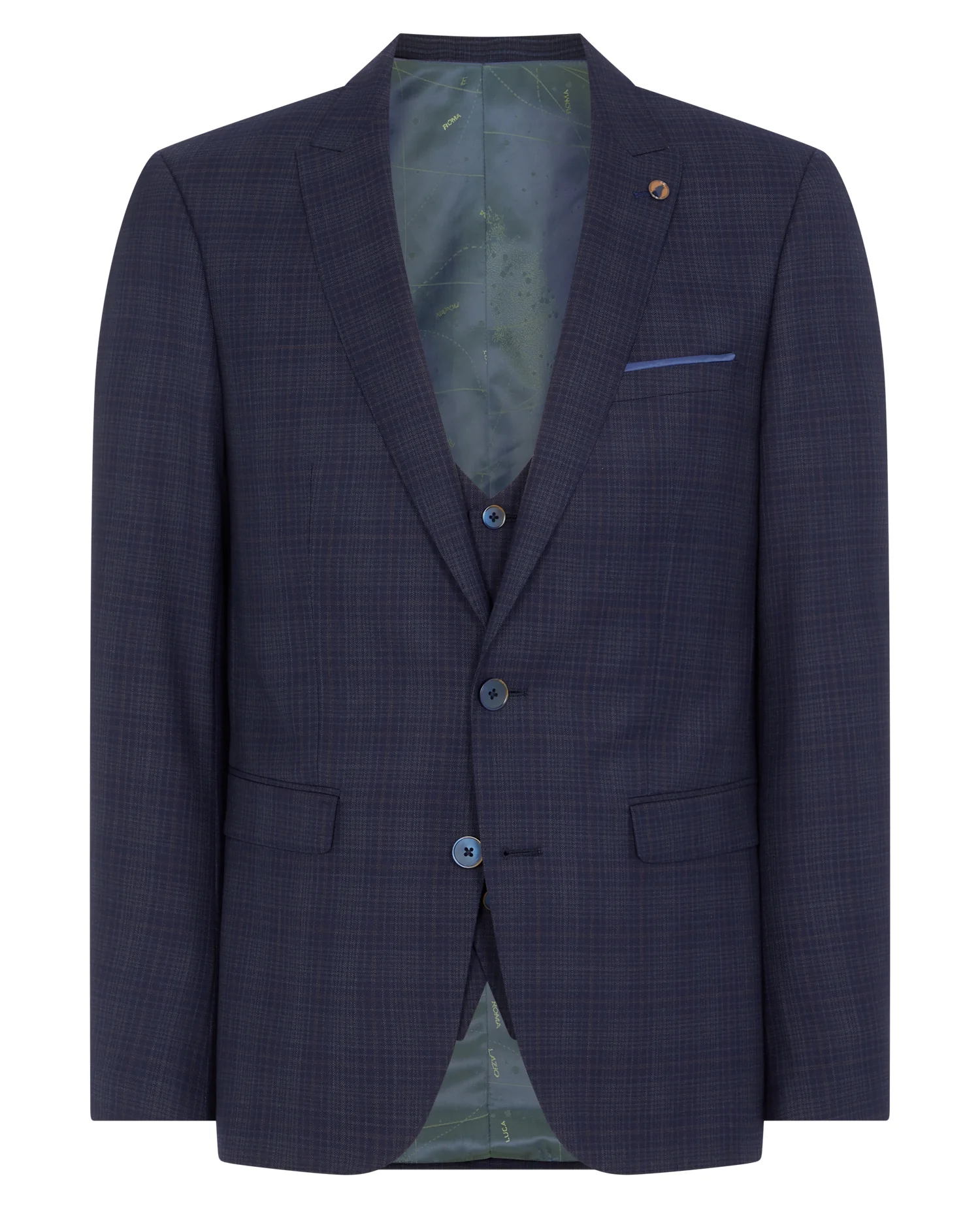 X-Slim Fit Checked Wool-Rich Mix and Match Suit. - Image 6