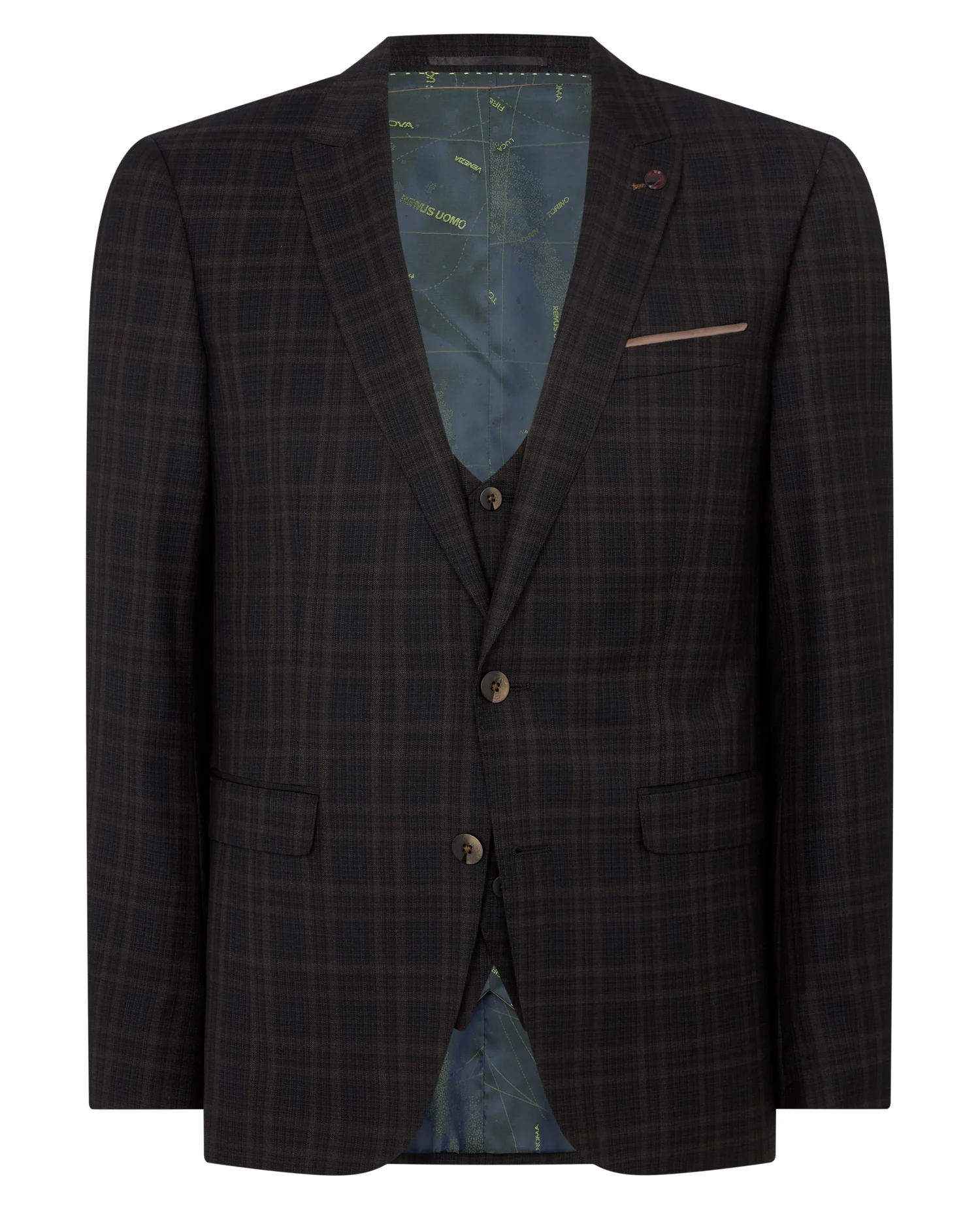 X-Slim Fit Checked Wool-Rich Stretch Mix And Match Suit - Image 6