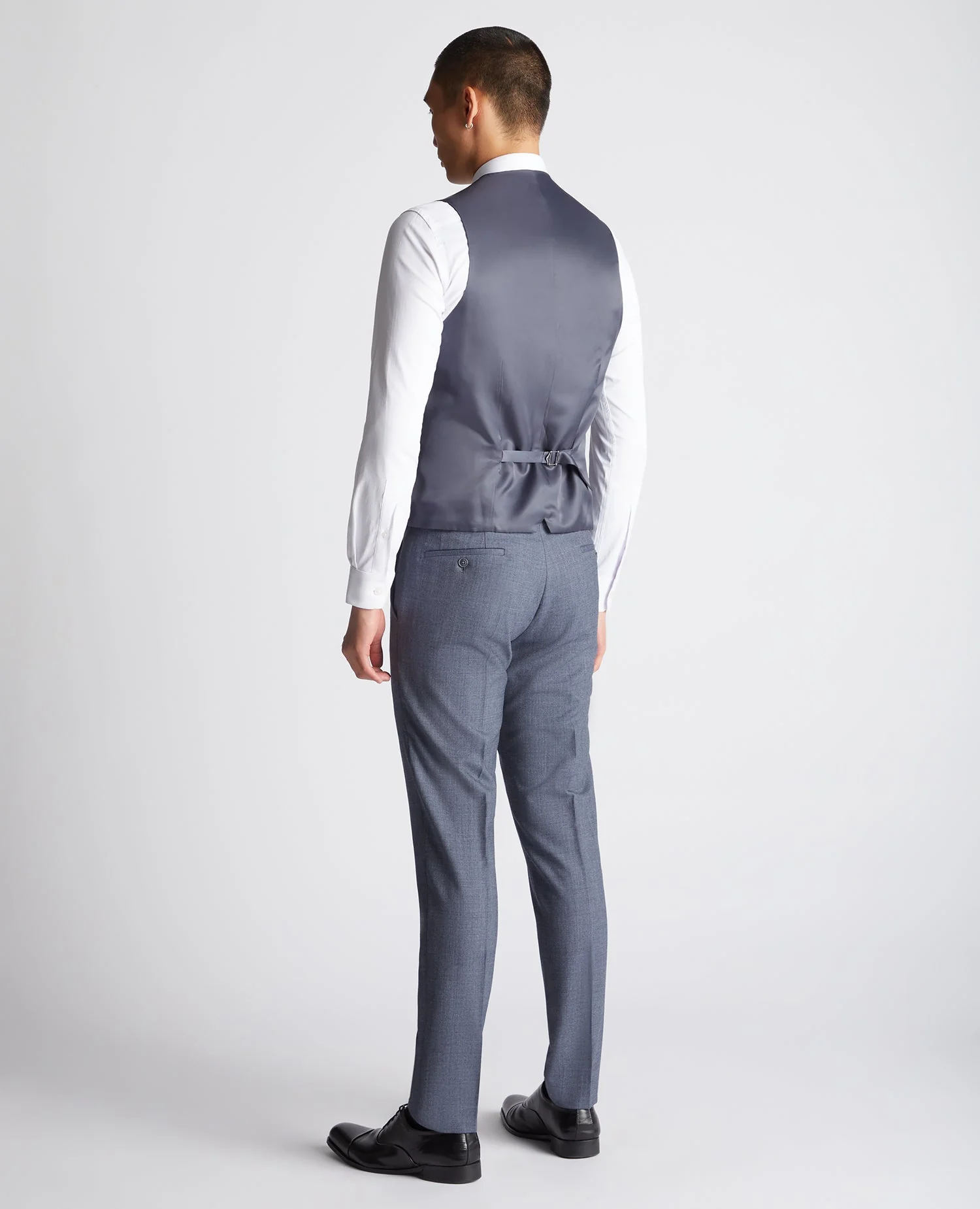 X-Slim Fit Wool Blend Mix And Match Suit Waistcoat - Image 3