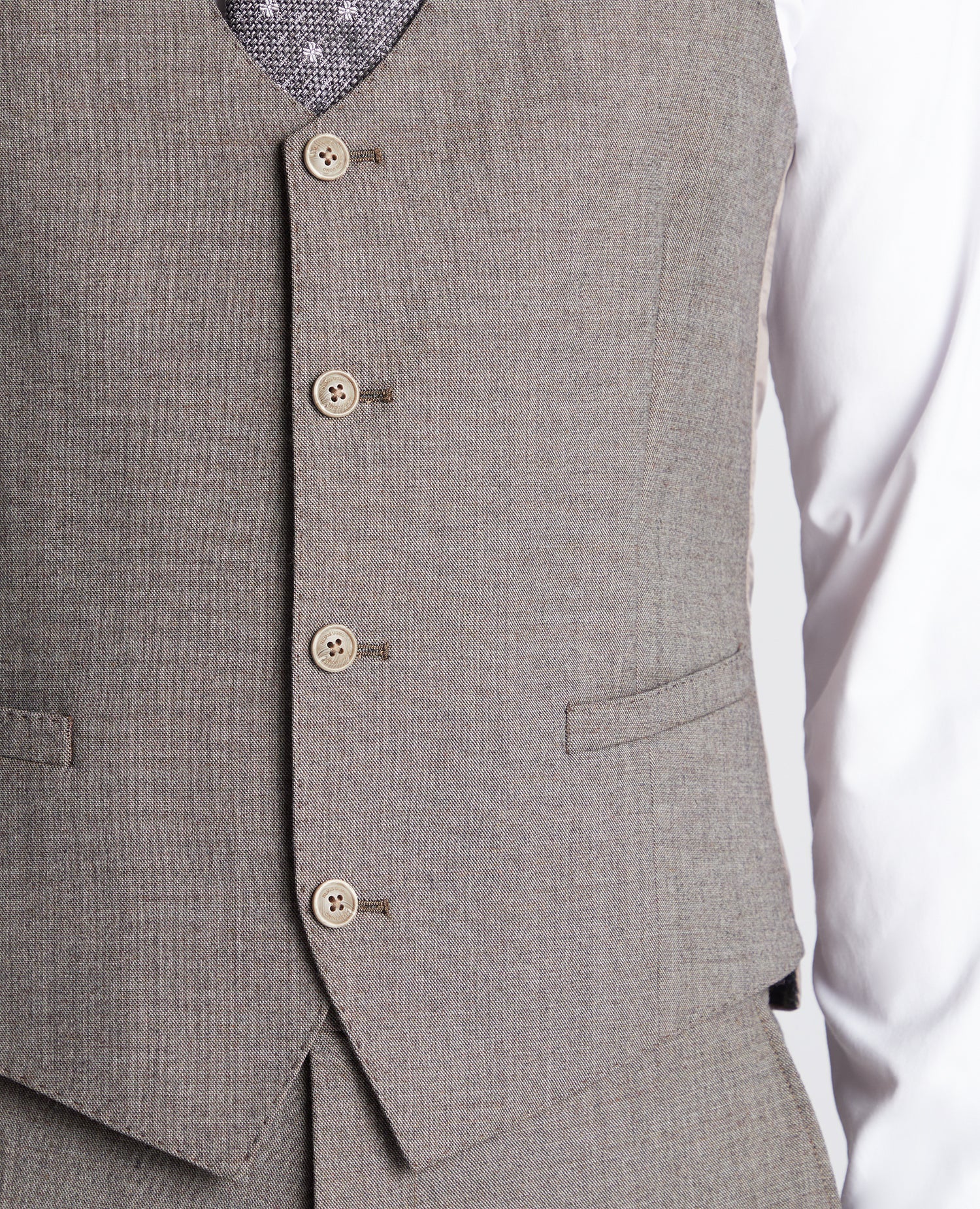 X-Slim Fit Wool Blend Mix And Match Suit Waistcoat - Image 4
